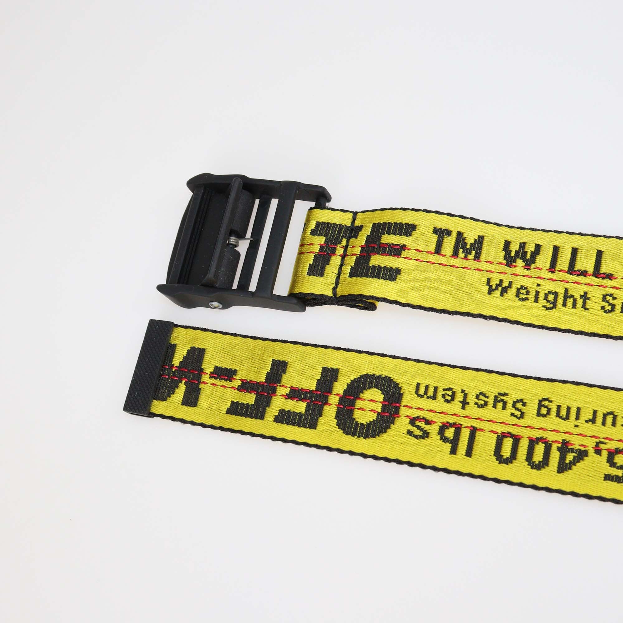 Off-White Yellow/Black Nylon Industrial Belt