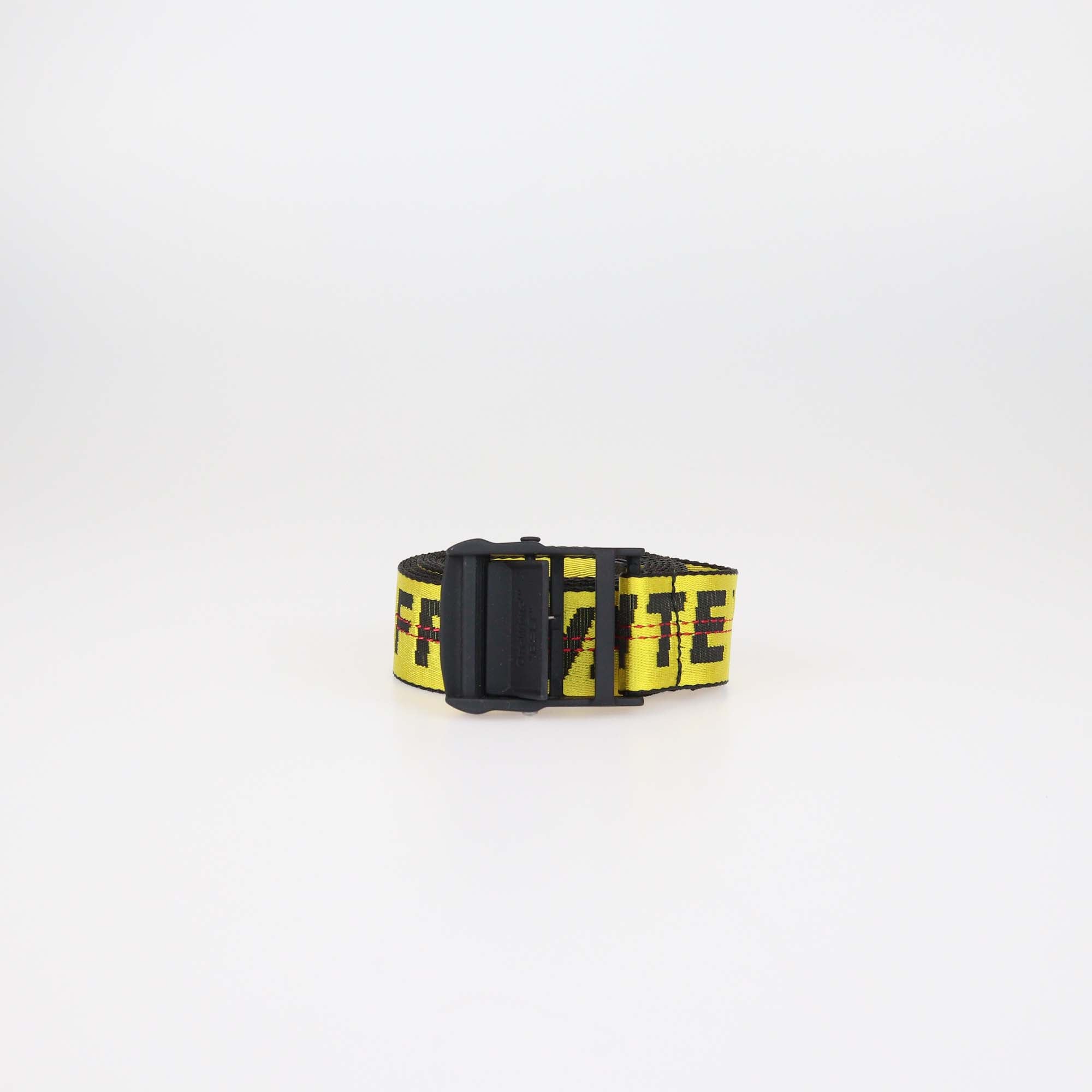 Off-White Yellow/Black Nylon Industrial Belt
