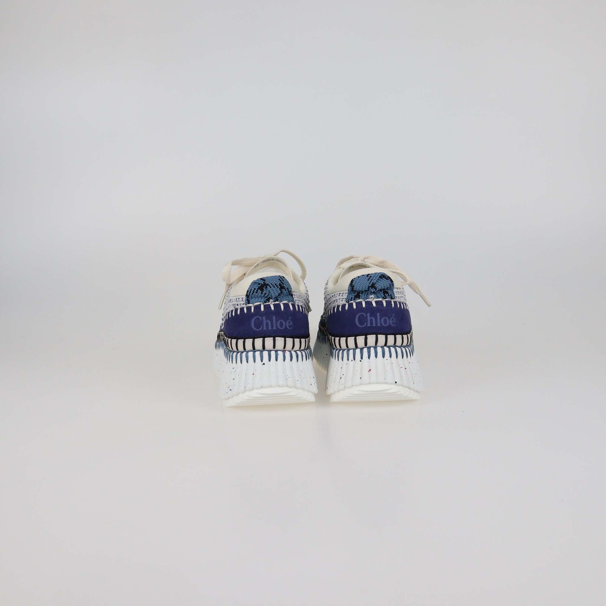 Chloe Cosmic Blue Mesh Fabric Nama Sneakers