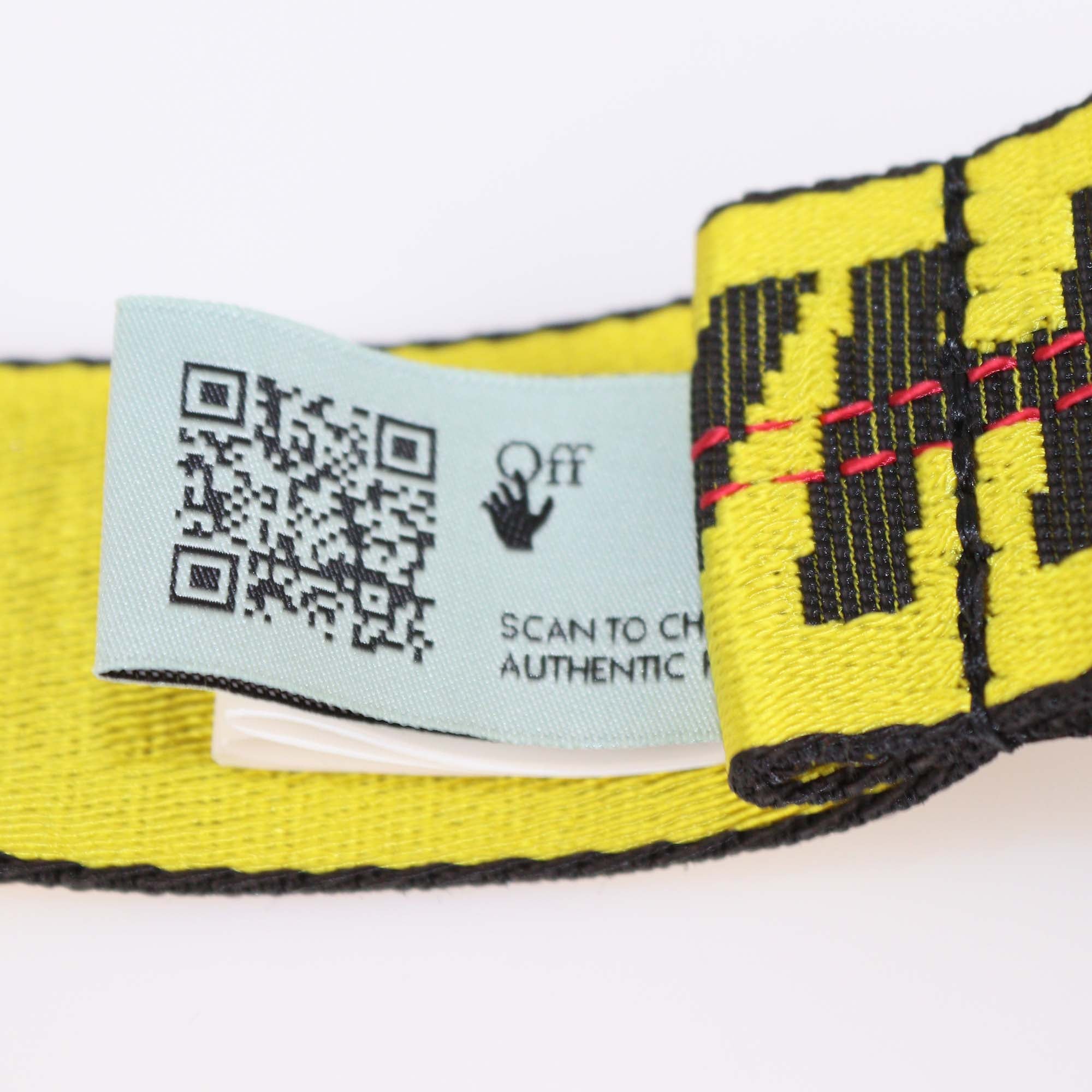 Off-White Yellow/Black Nylon Industrial Belt