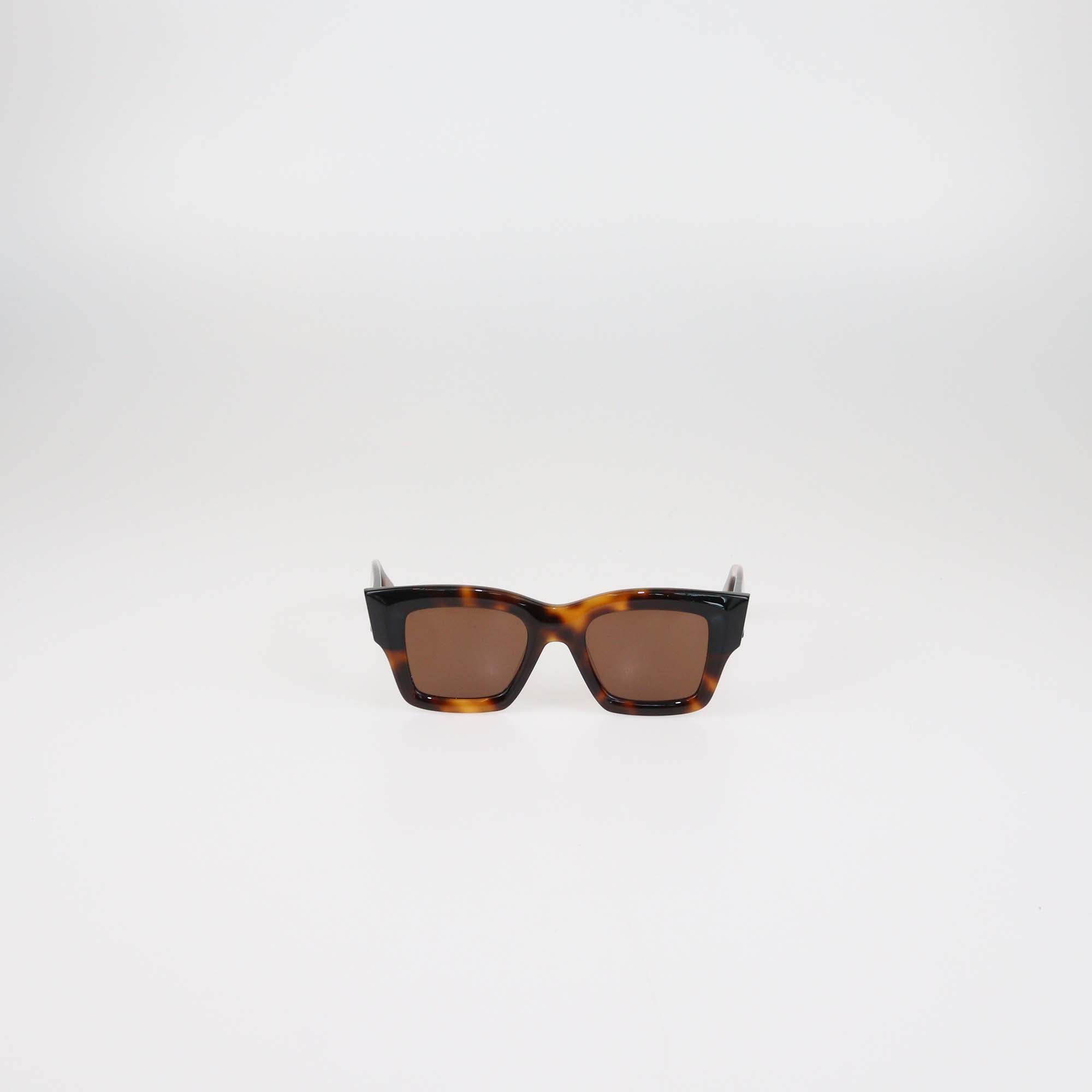 Jacquemus Brown Tortoiseshell Acetate Baci Square Sunglasses