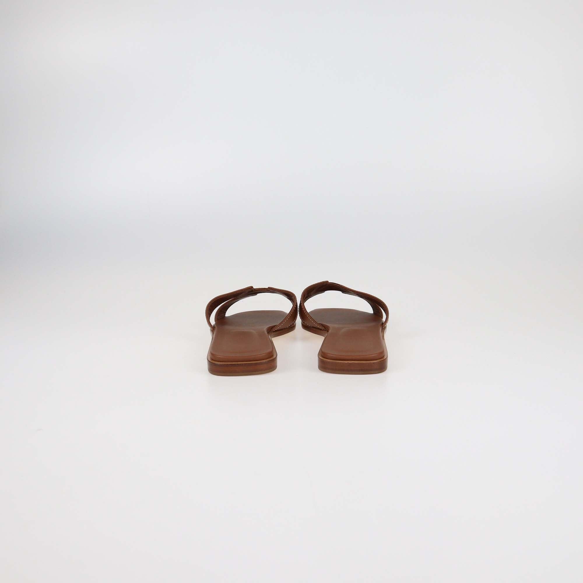 Hermes Gold Box Leather Oran Flat Sandals Womens Hermes