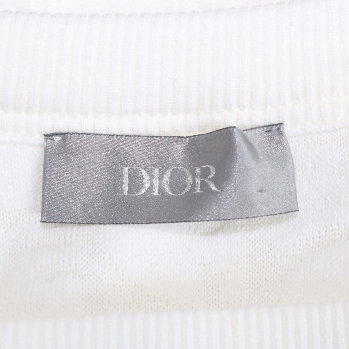 Christian Dior Off White Terry Cotton Jacquard Oblique Relaxed Fit T-Shirt