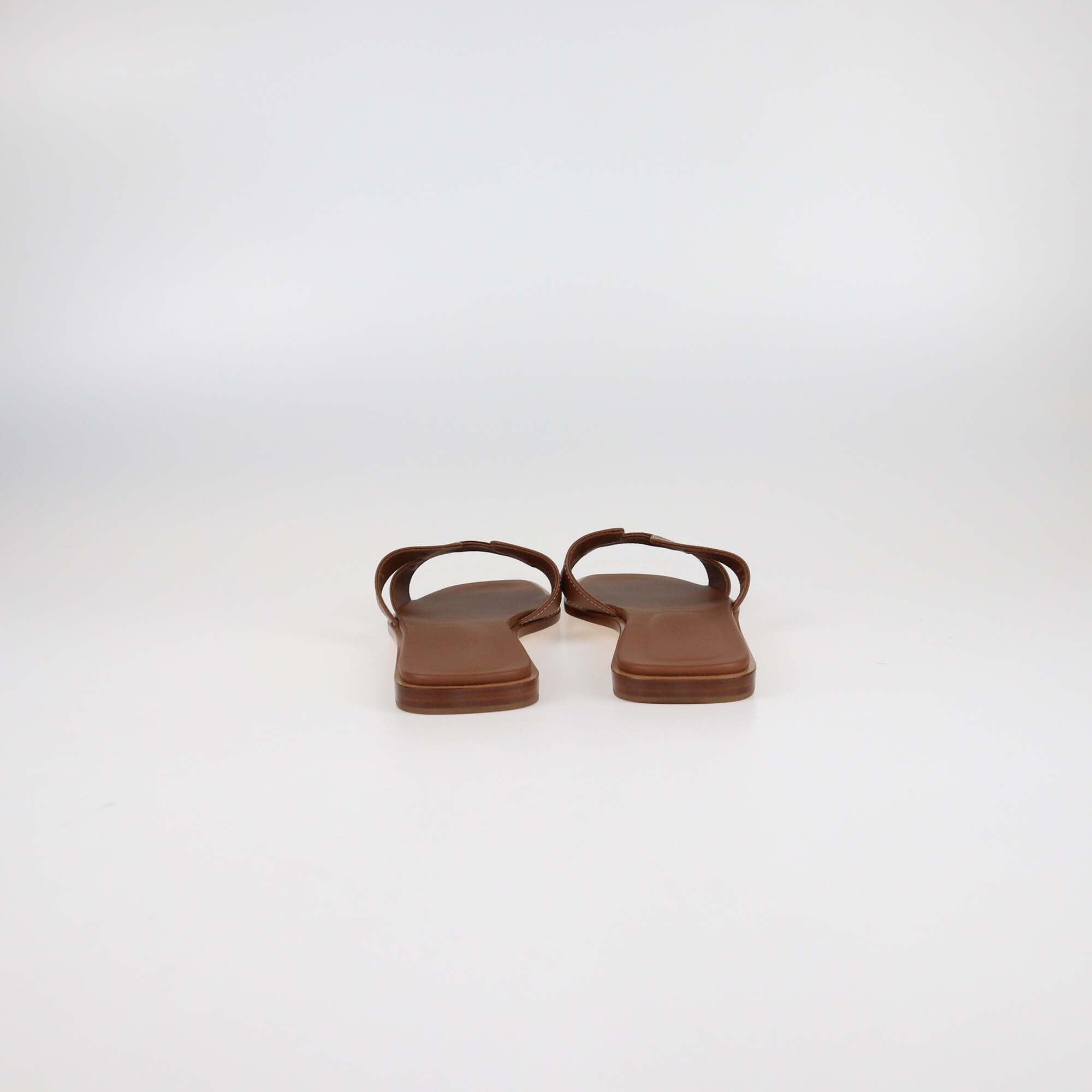 Hermes Gold Box Leather Oran Flat Sandals Womens Hermes