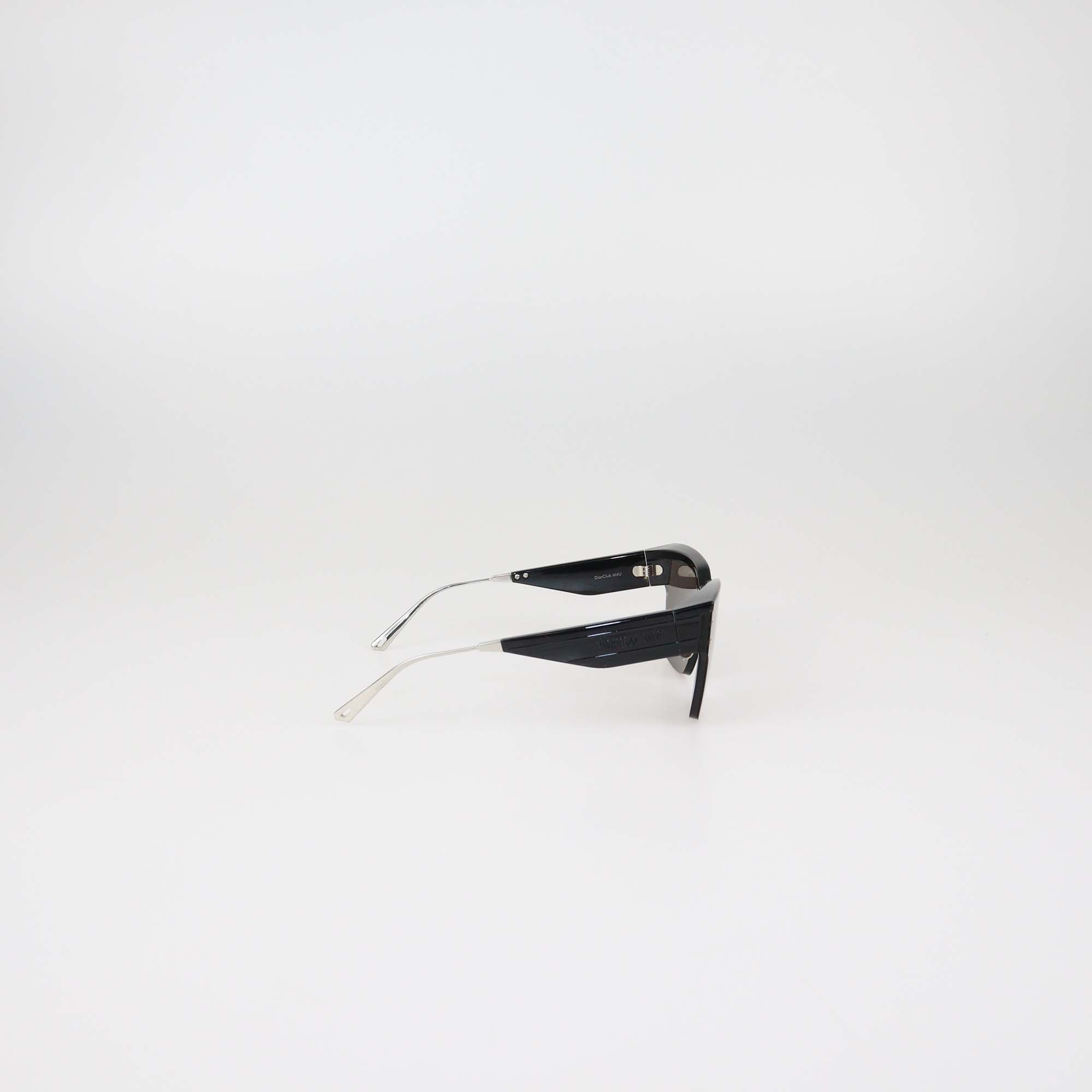 Christian Dior Black/Silver Oblique DiorClub M4U Shield Sunglasses