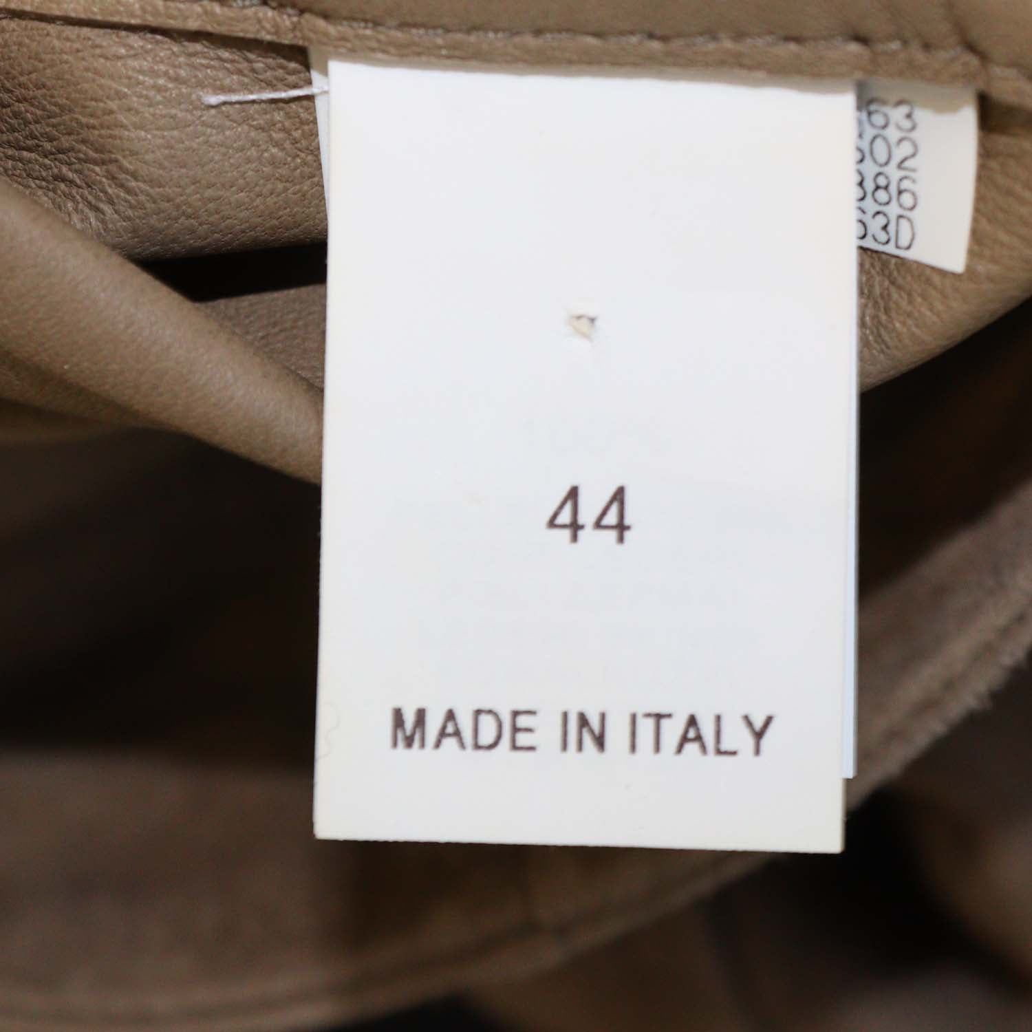 Brunello Cucinelli Brown Leather Monili Biker Jacket