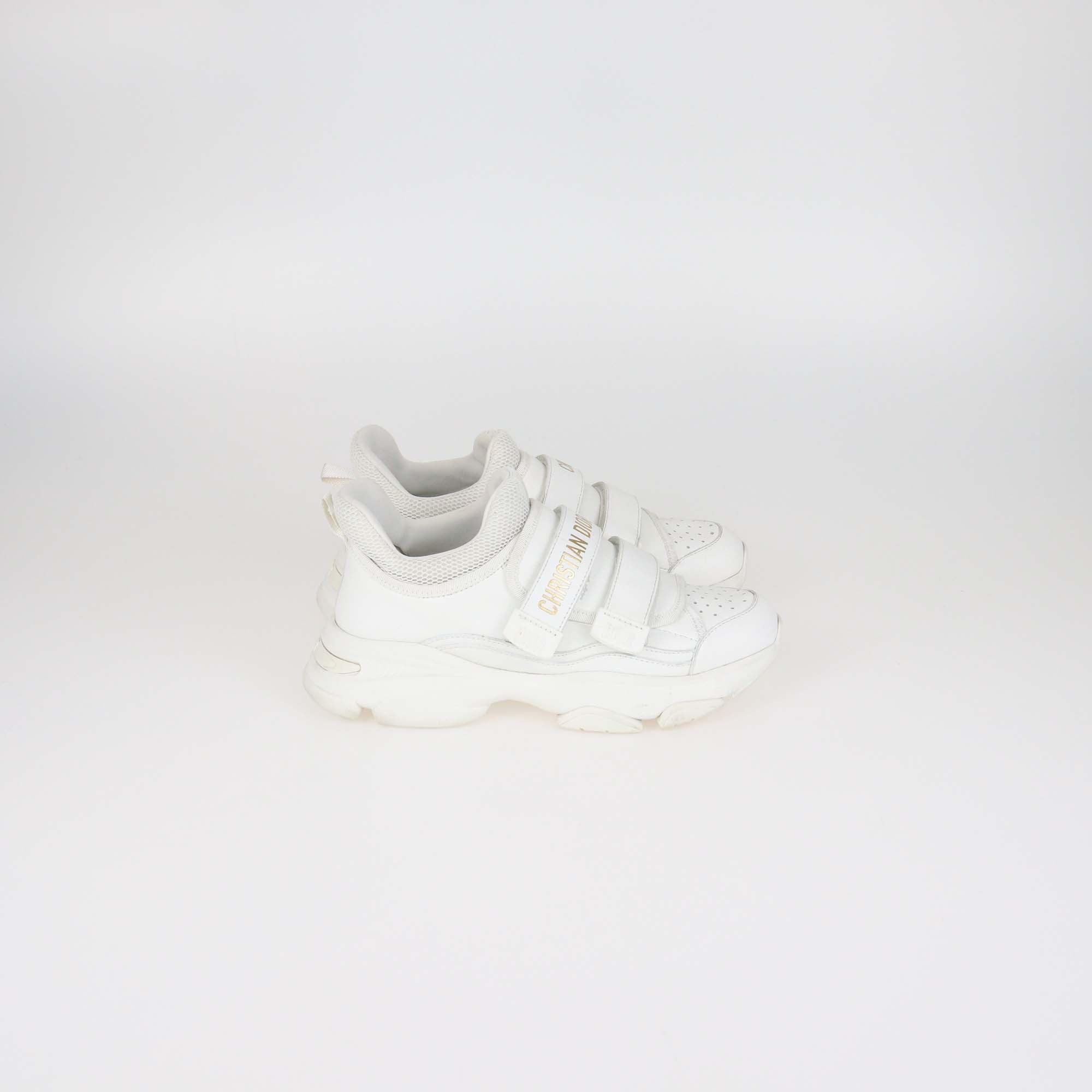 Christian Dior White Neoprene and Leather D-Wander Sneakers