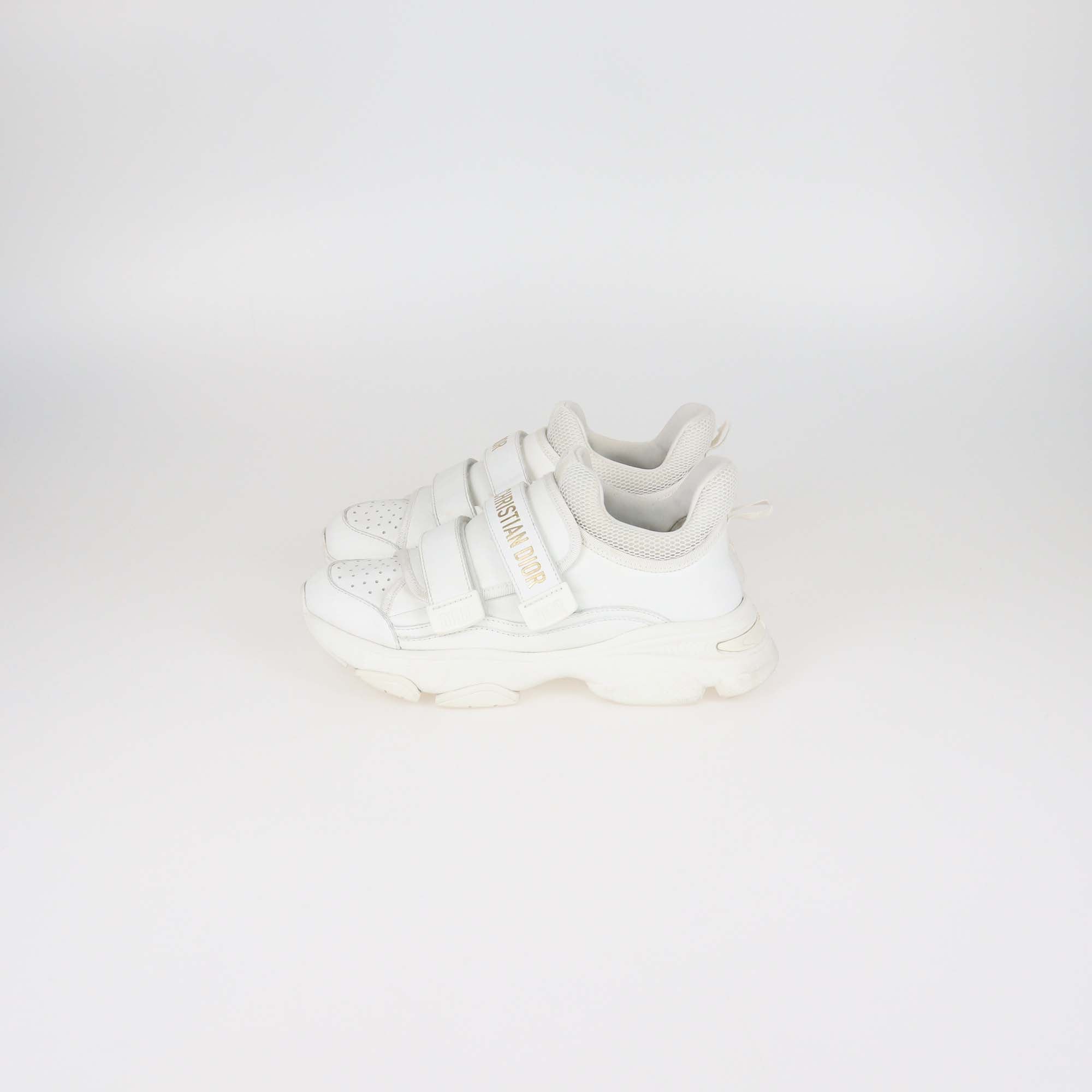 Christian Dior White Neoprene and Leather D-Wander Sneakers