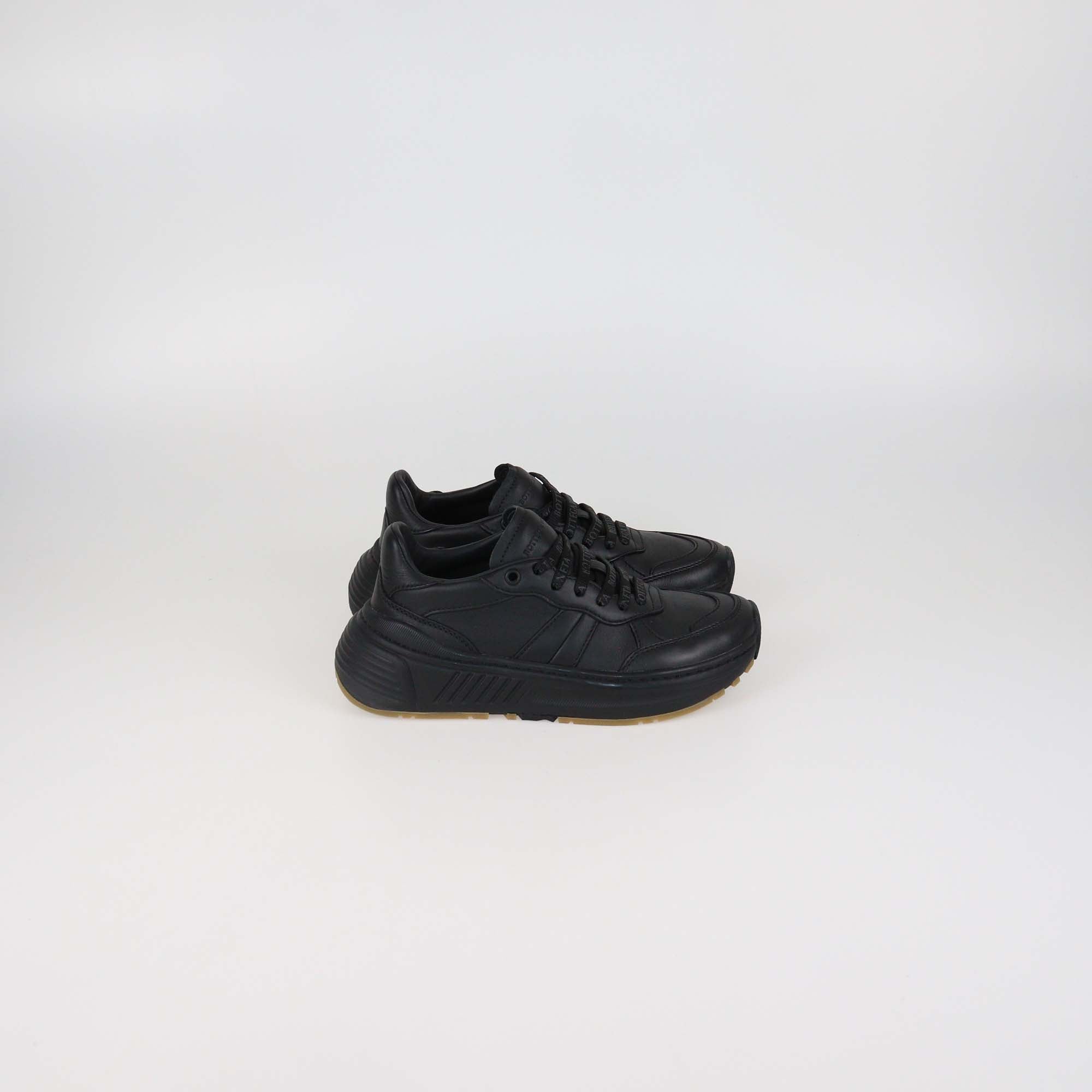 Bottega Veneta Black Leather Speedster Sneakers