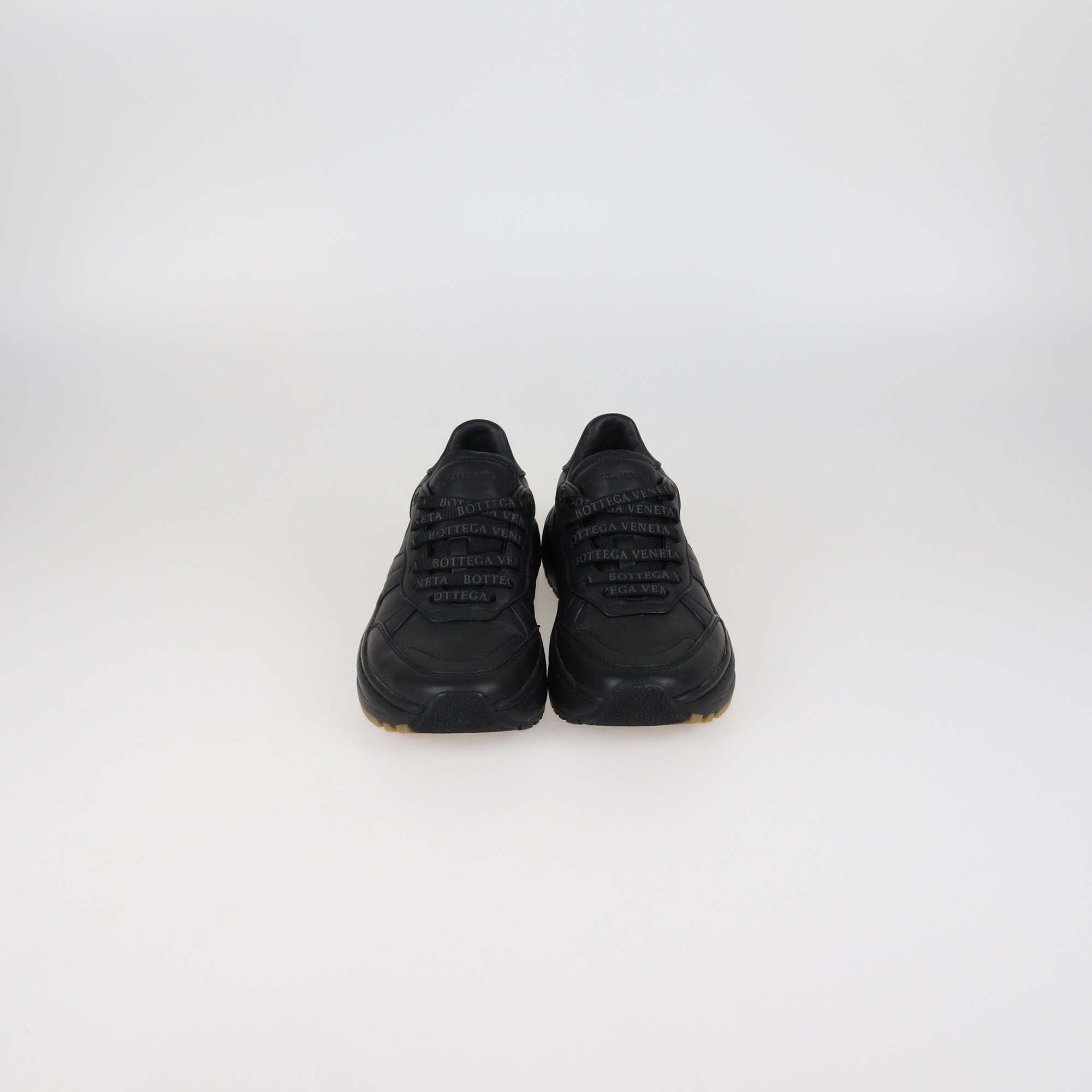 Bottega Veneta Black Leather Speedster Sneakers