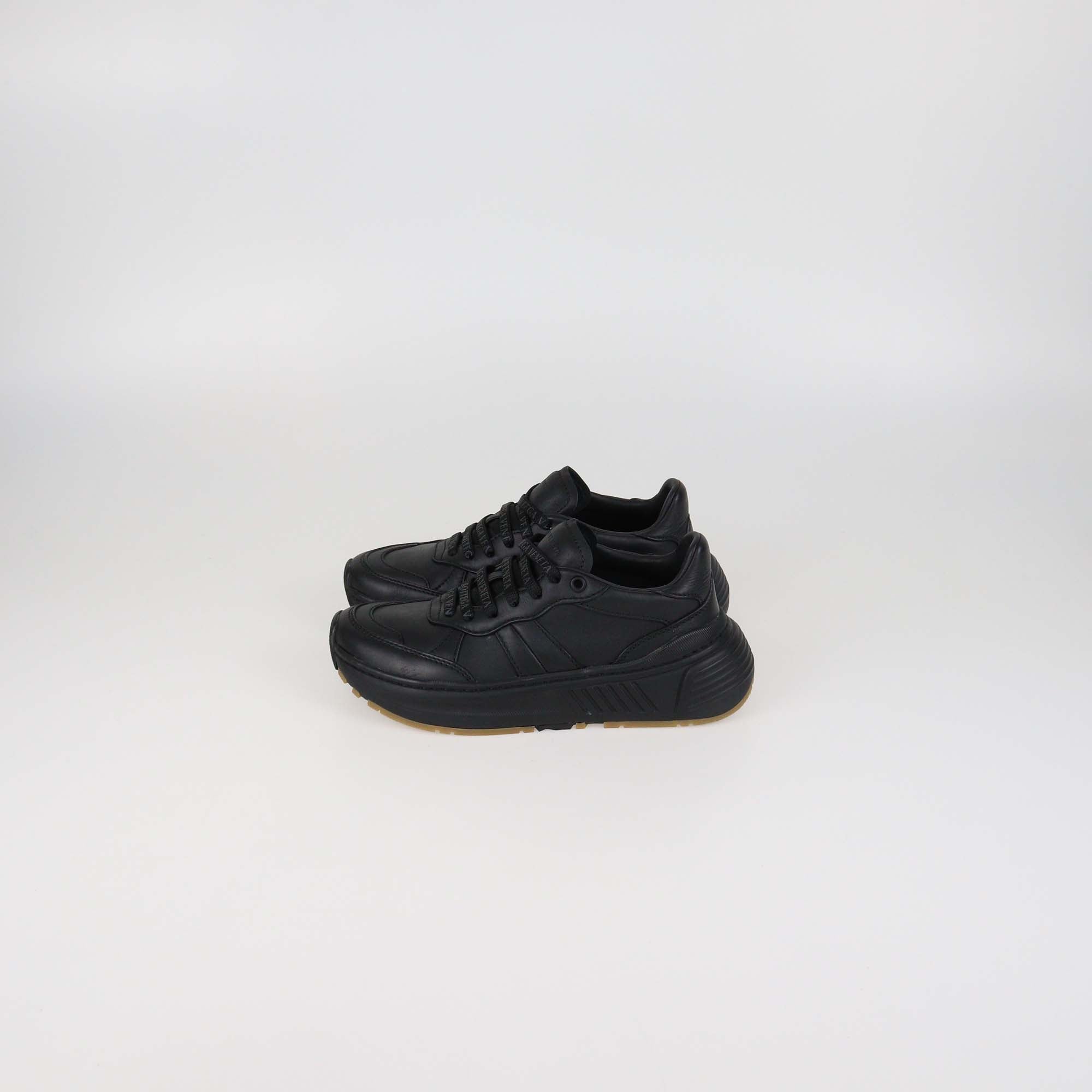 Bottega Veneta Black Leather Speedster Sneakers