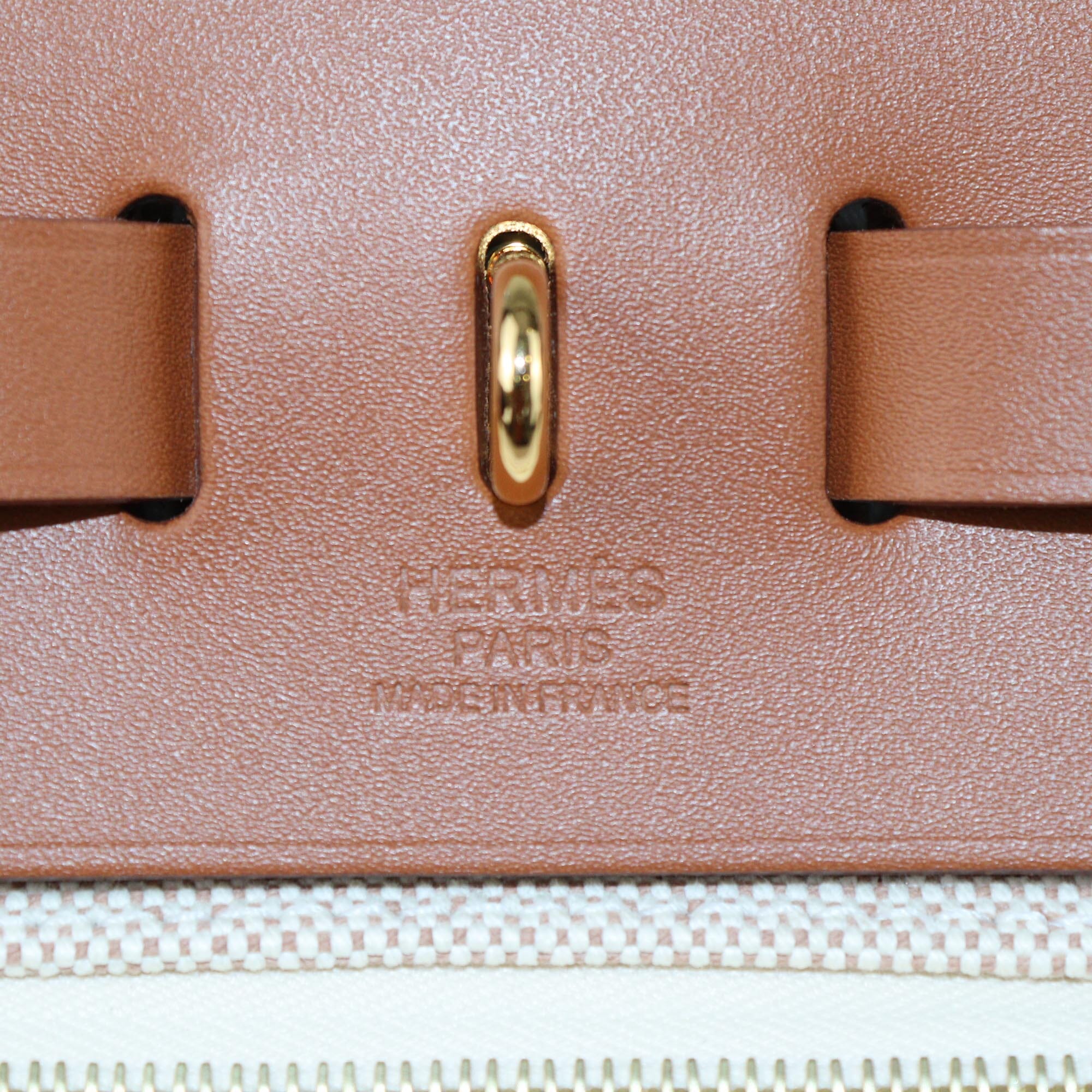 Hermes Gold/Natural Criss Viking Herbag Zip 31 Bag Womens Hermes