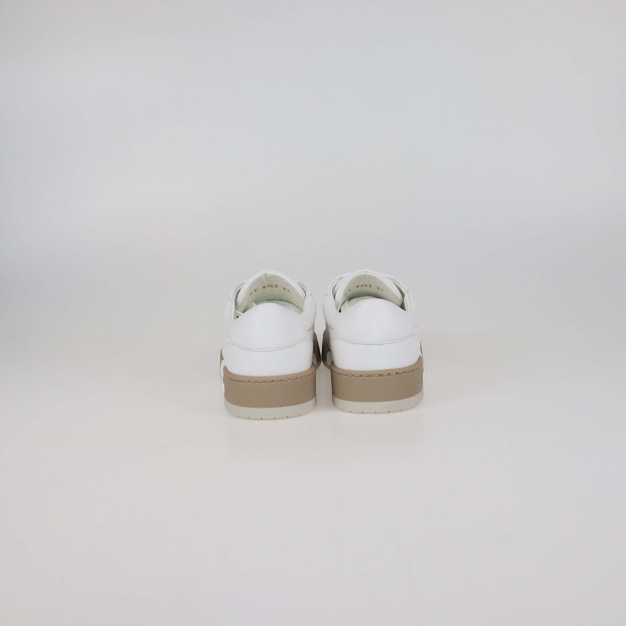 Fendi White Leather Lace Up Low Top Sneakers