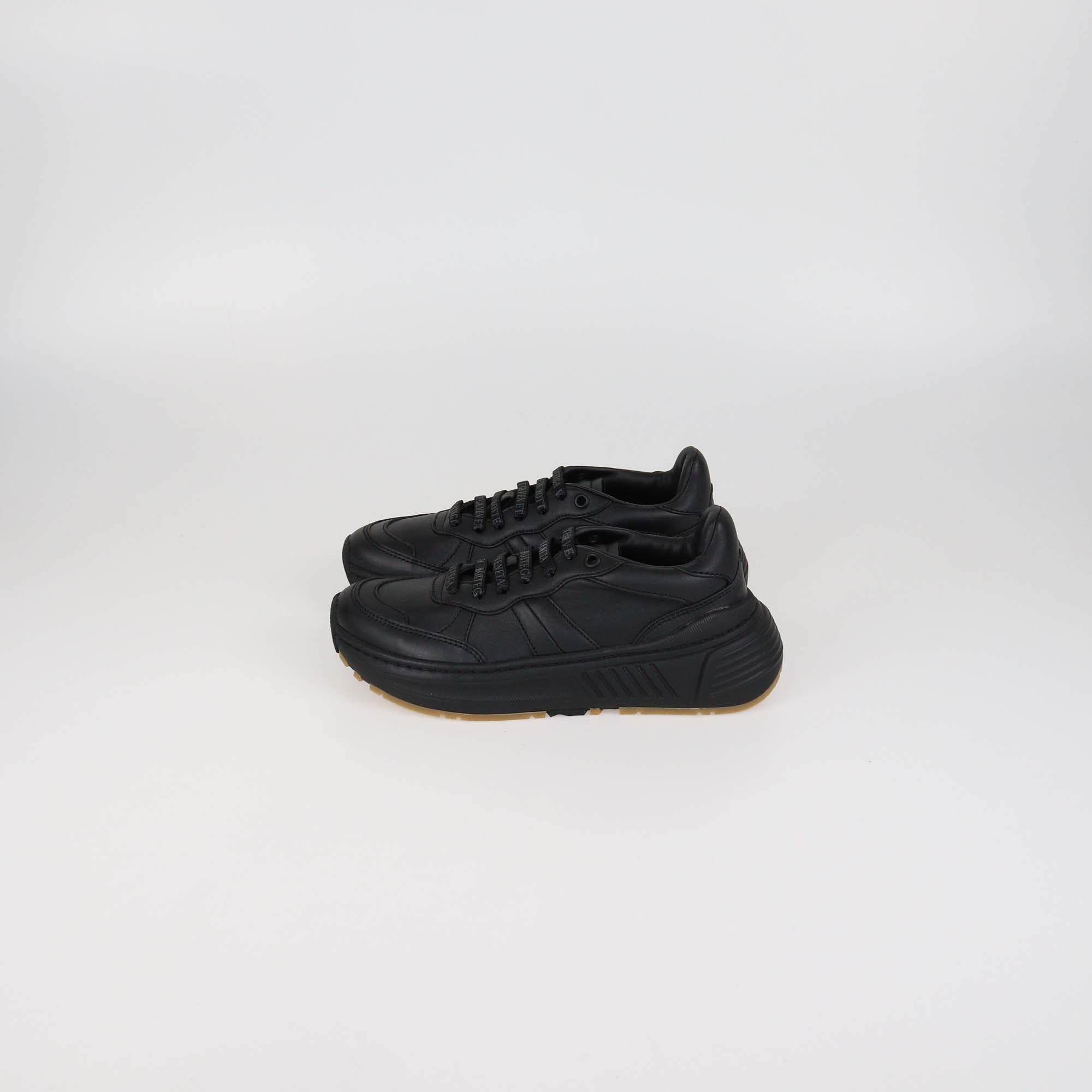 Bottega Veneta Black Leather Speedster Sneakers