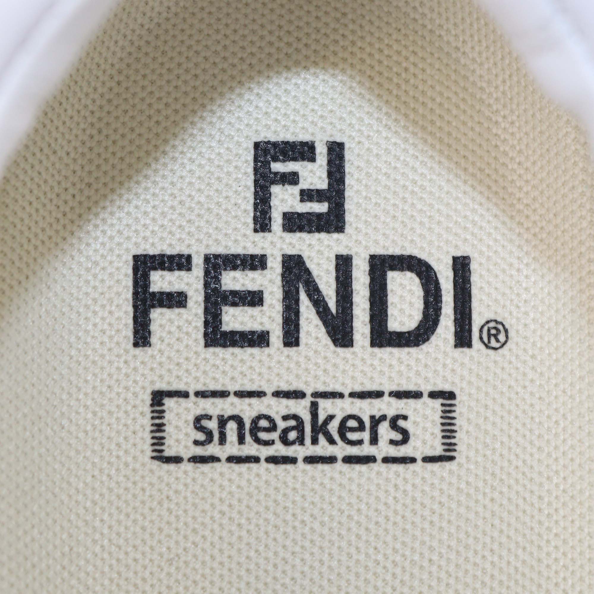 Fendi White Leather Lace Up Low Top Sneakers