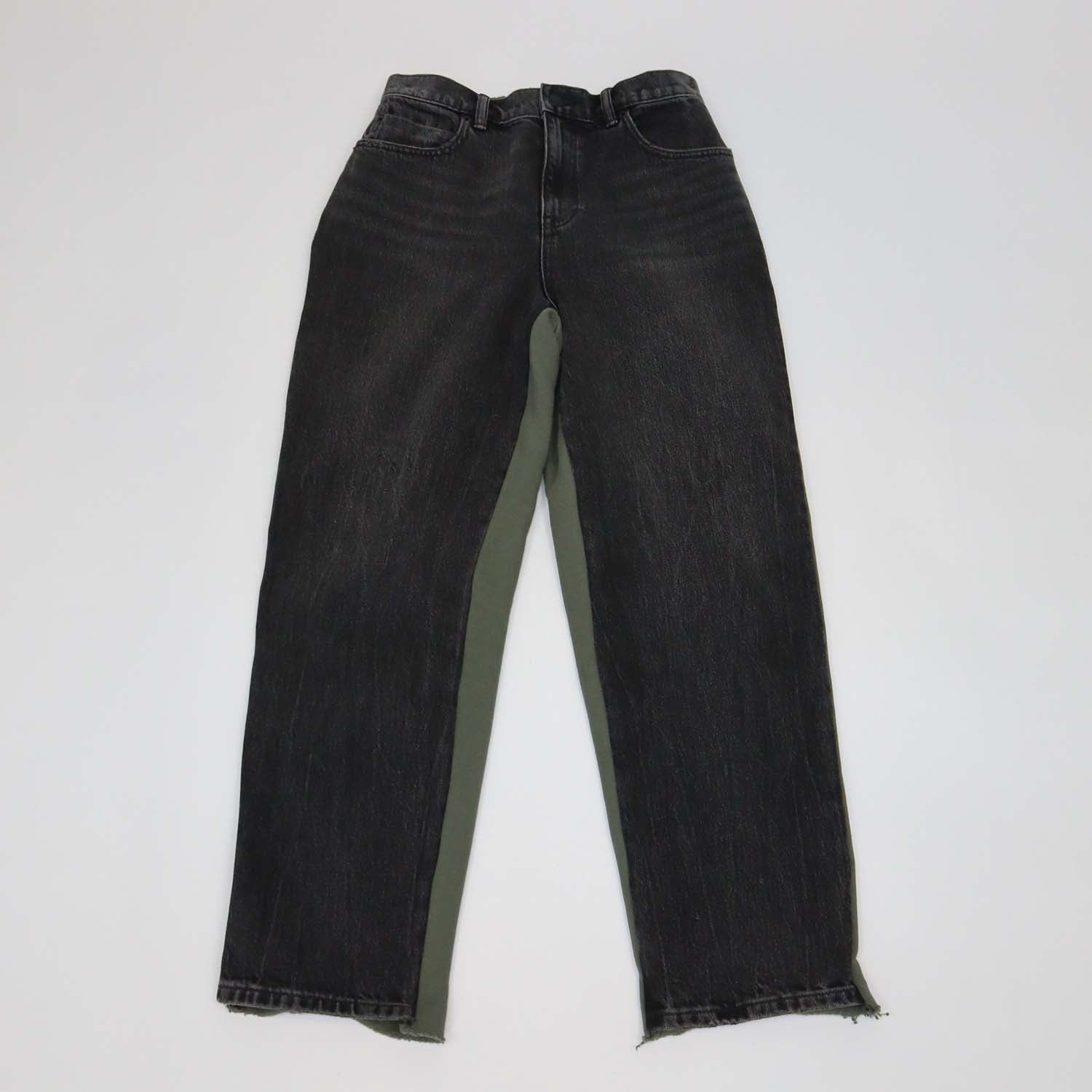 Alexander Wang Grey/Green Cotton Hybrid Sweatpants Jeans