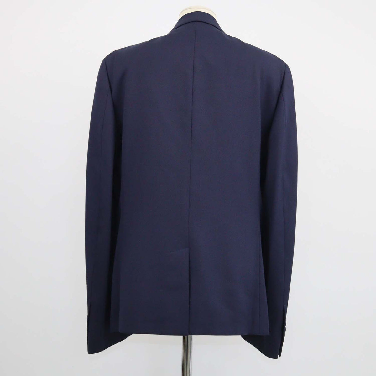 Gucci Navy Blue Blend Fabric Pocket Emblem Embroidered Single Breasted Blazer