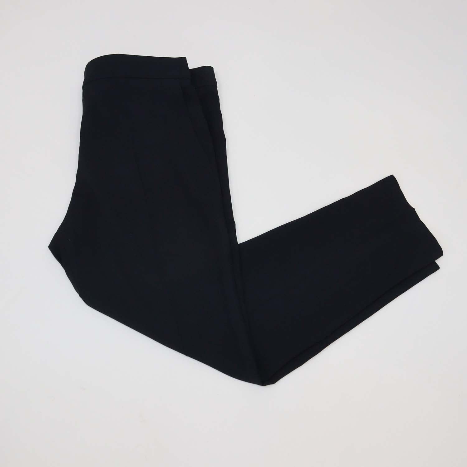 Chloe Navy Viscose Blend Straight Leg Pants
