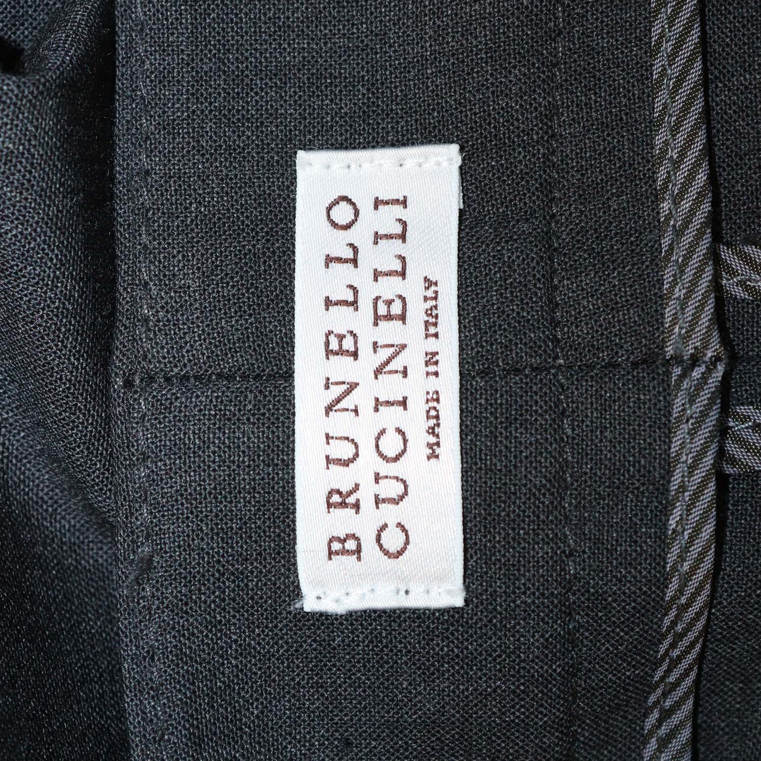 Brunello Cucinelli Grey Wool Blend Straight Leg Pants