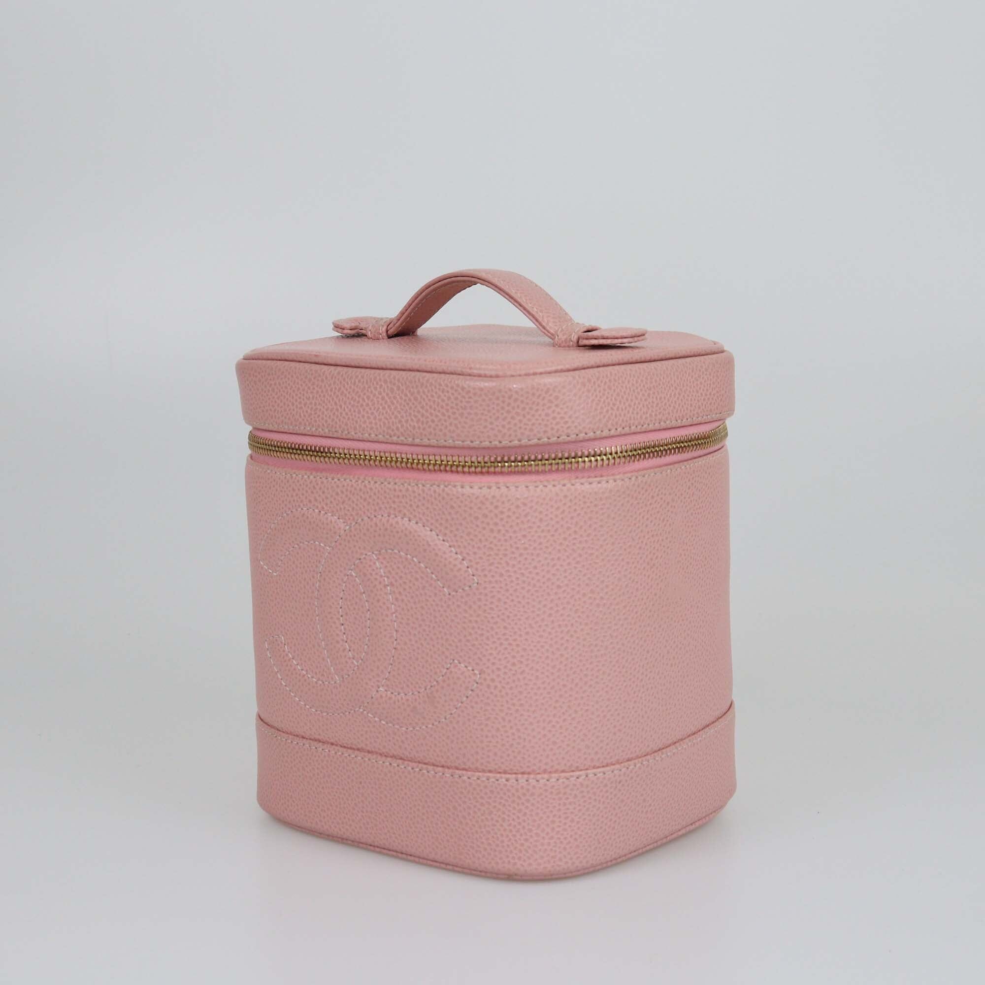 Chanel Pink Caviar Vintage CC Vanity Bag Womens Chanel