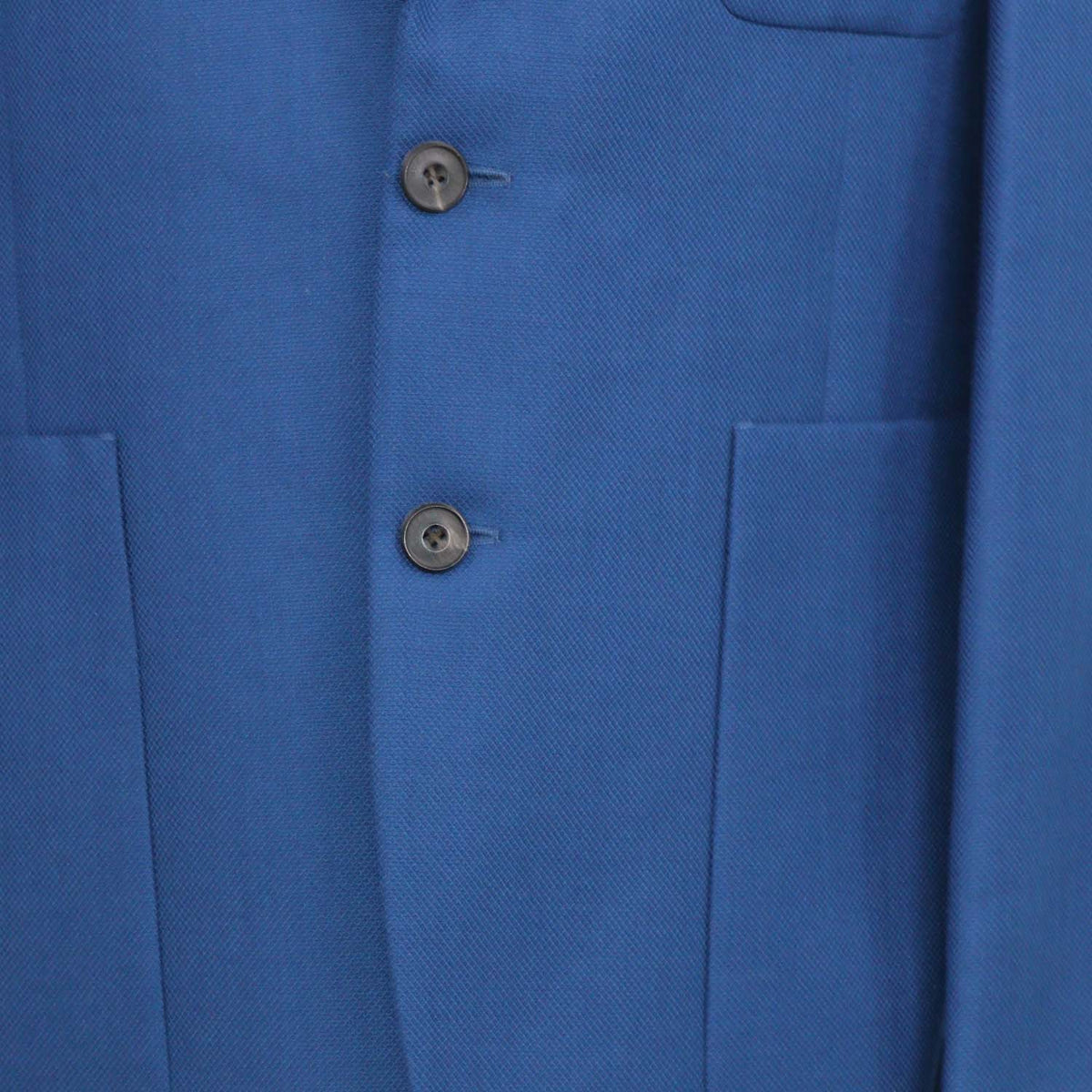 Burberry London Blue Blend Wool Single Breasted Blazer