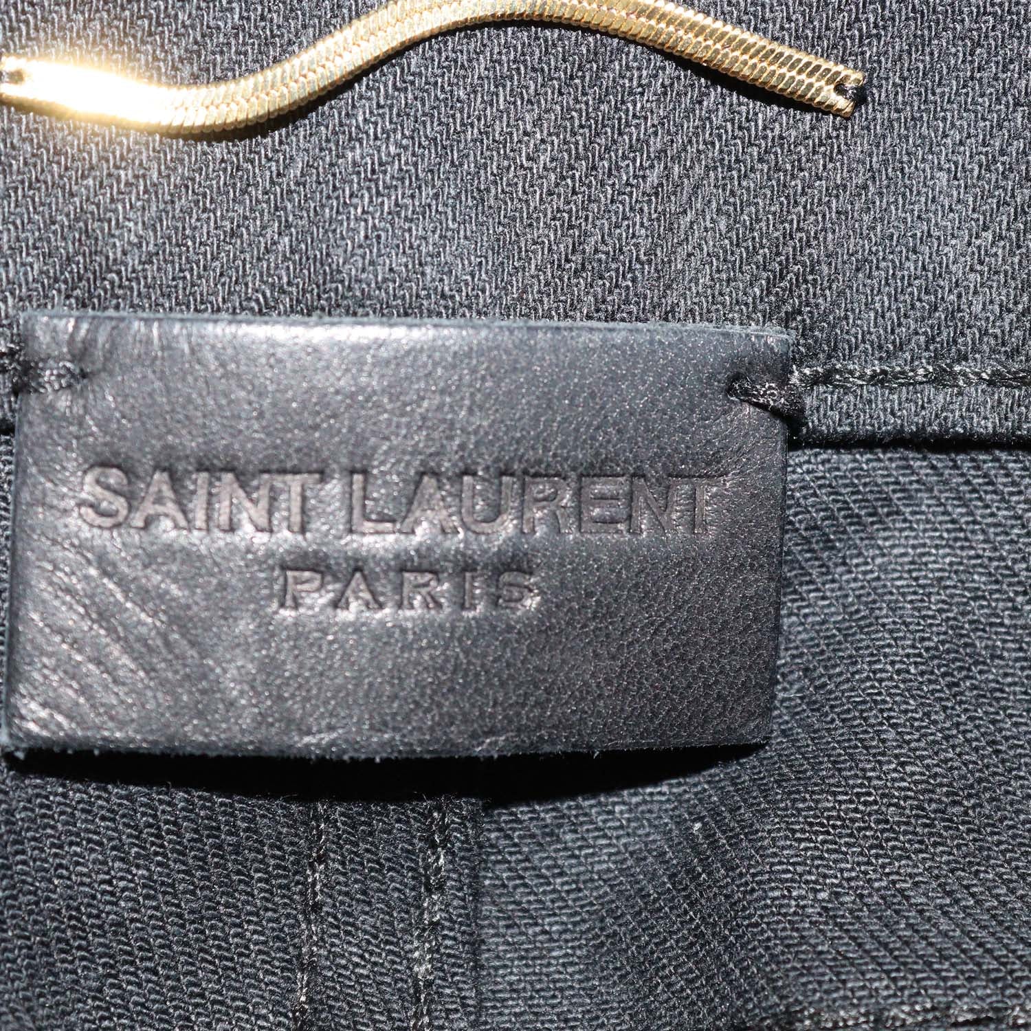 Saint Laurent Black Cotton Blend Cut-Off Bootcut Jeans