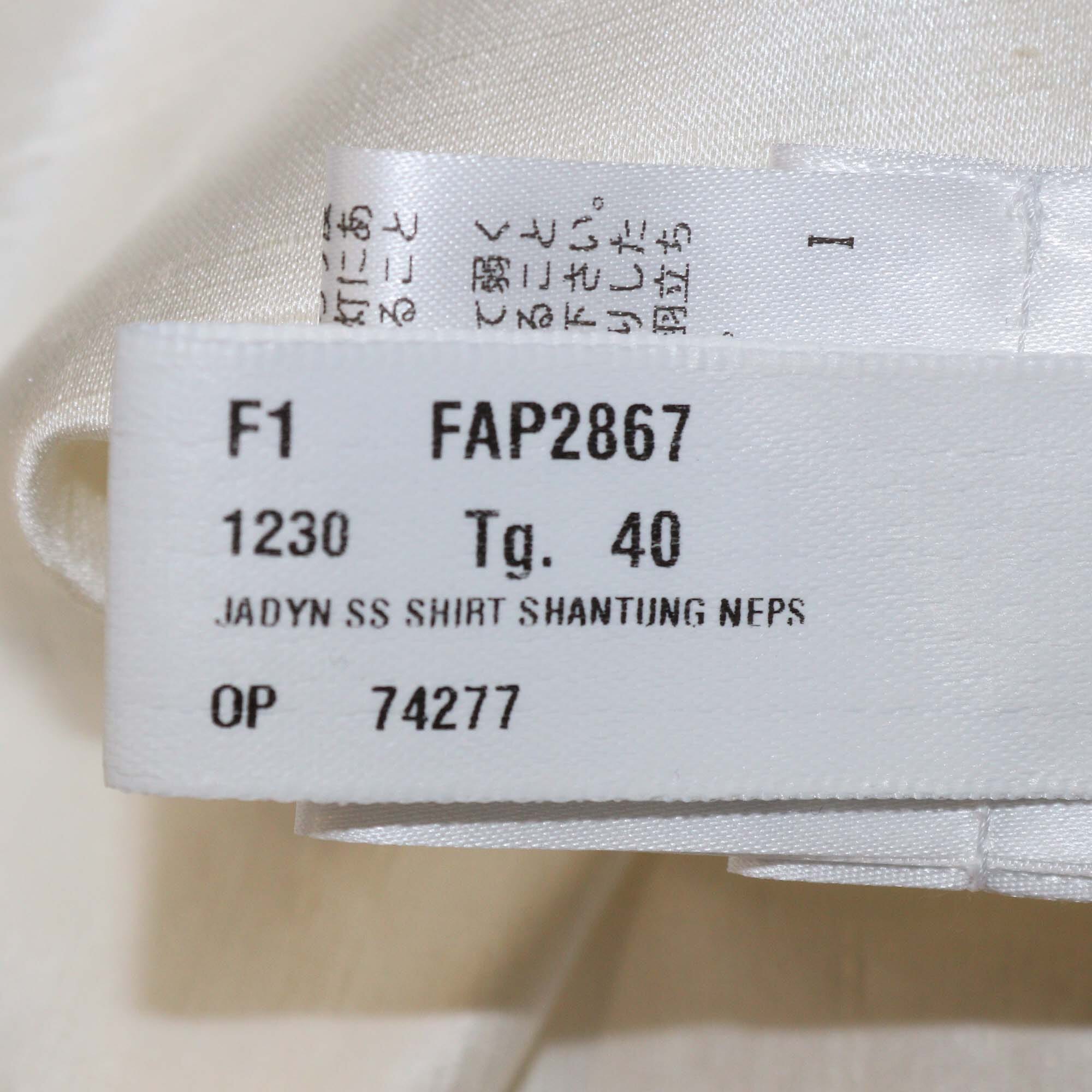 Loro Piana Cream Silk Jadyn Short Sleeve Shirt Womens Loro Piana