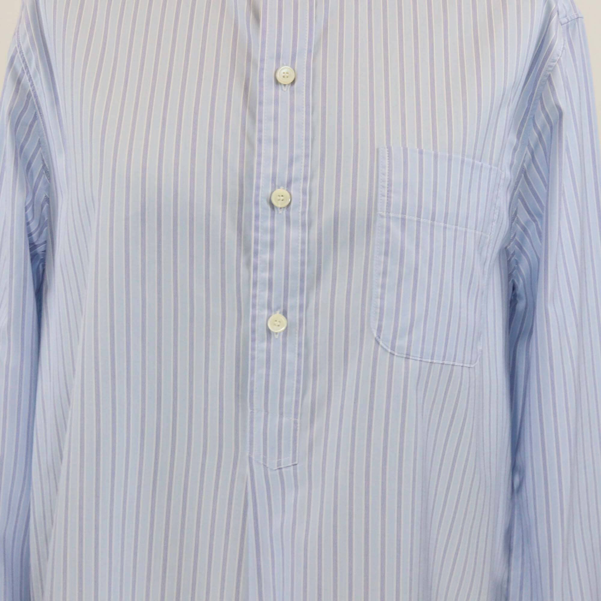 Loro Piana Blue Cotton Catlin Stripe Long Sleeve Tunic Dress Womens Loro Piana