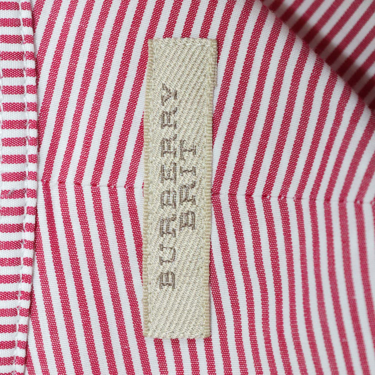 Burberry Brit Red Cotton Striped Long Sleeve Shirt