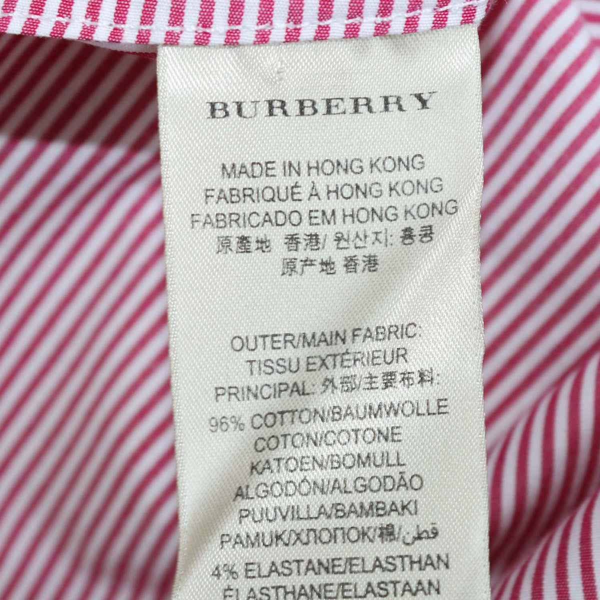 Burberry Brit Red Cotton Striped Long Sleeve Shirt