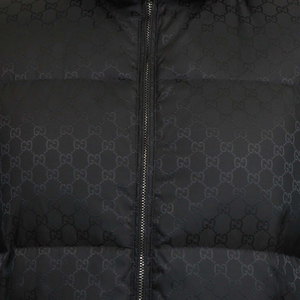 Gucci Black GG Nylon Detachable Sleeve and Hoodie Down Jacket/Vest