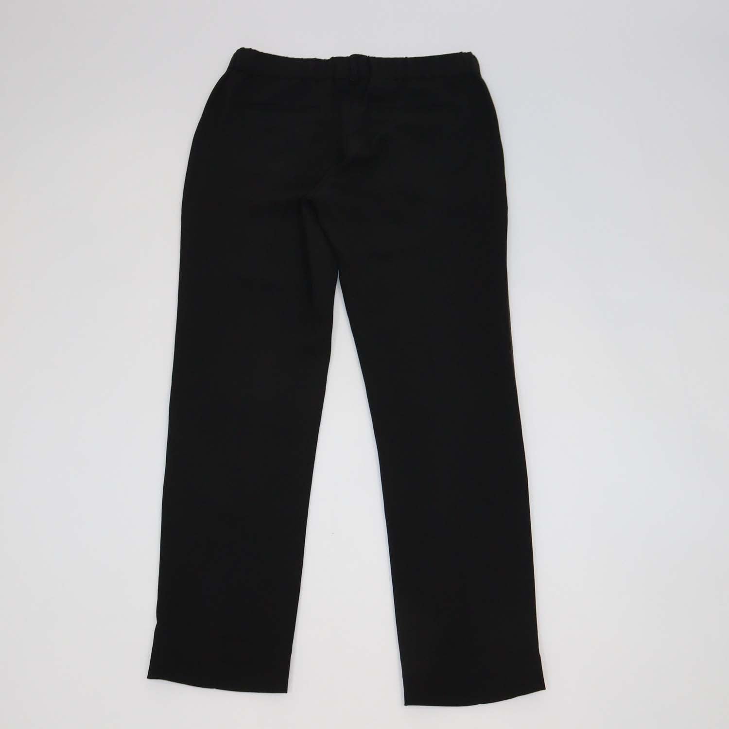 Brunello Cucinelli Black Silk Blend Straight Leg Pants