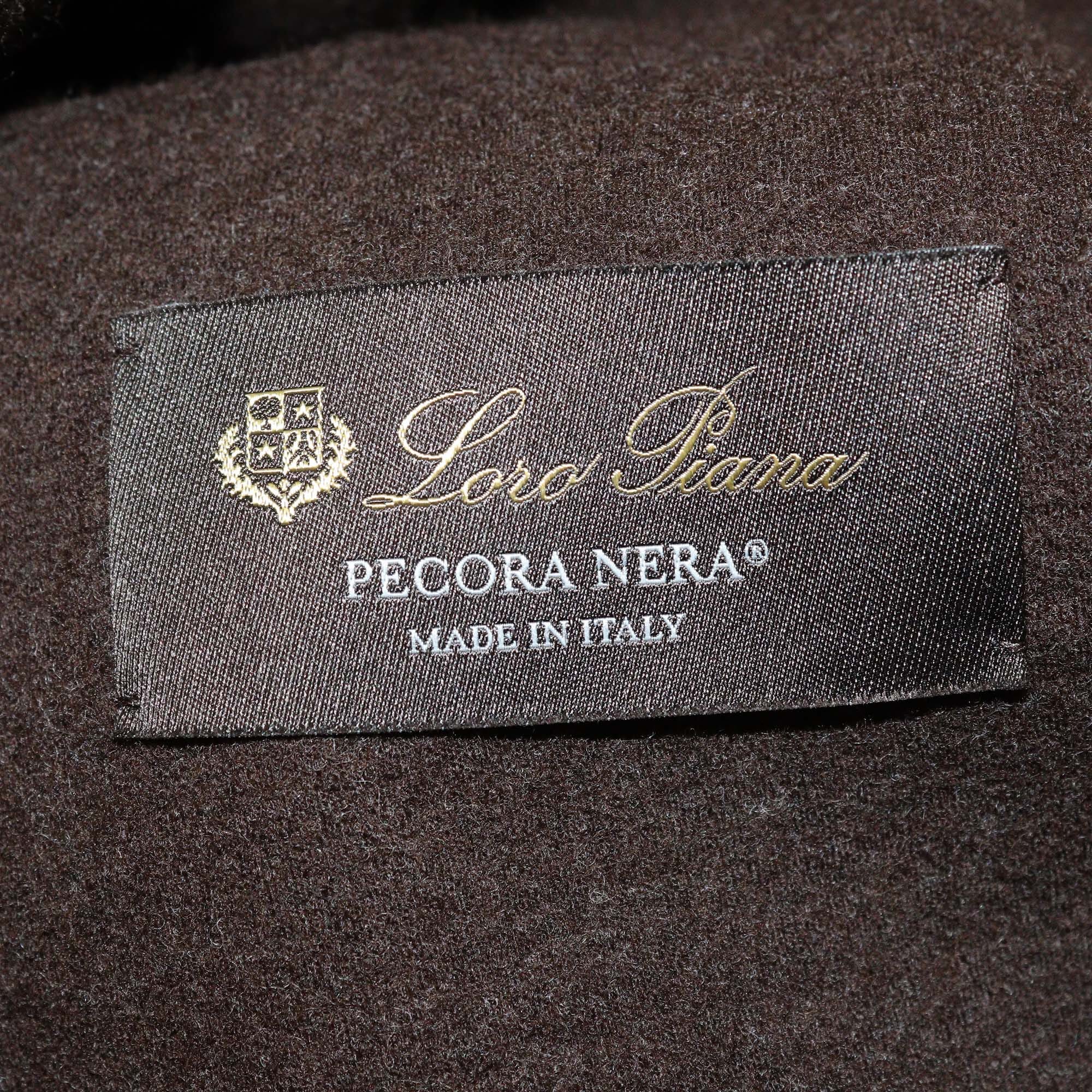 Loro Piana Dark Brown Pecora Nera Mini Spagna Jacket Womens Loro Piana