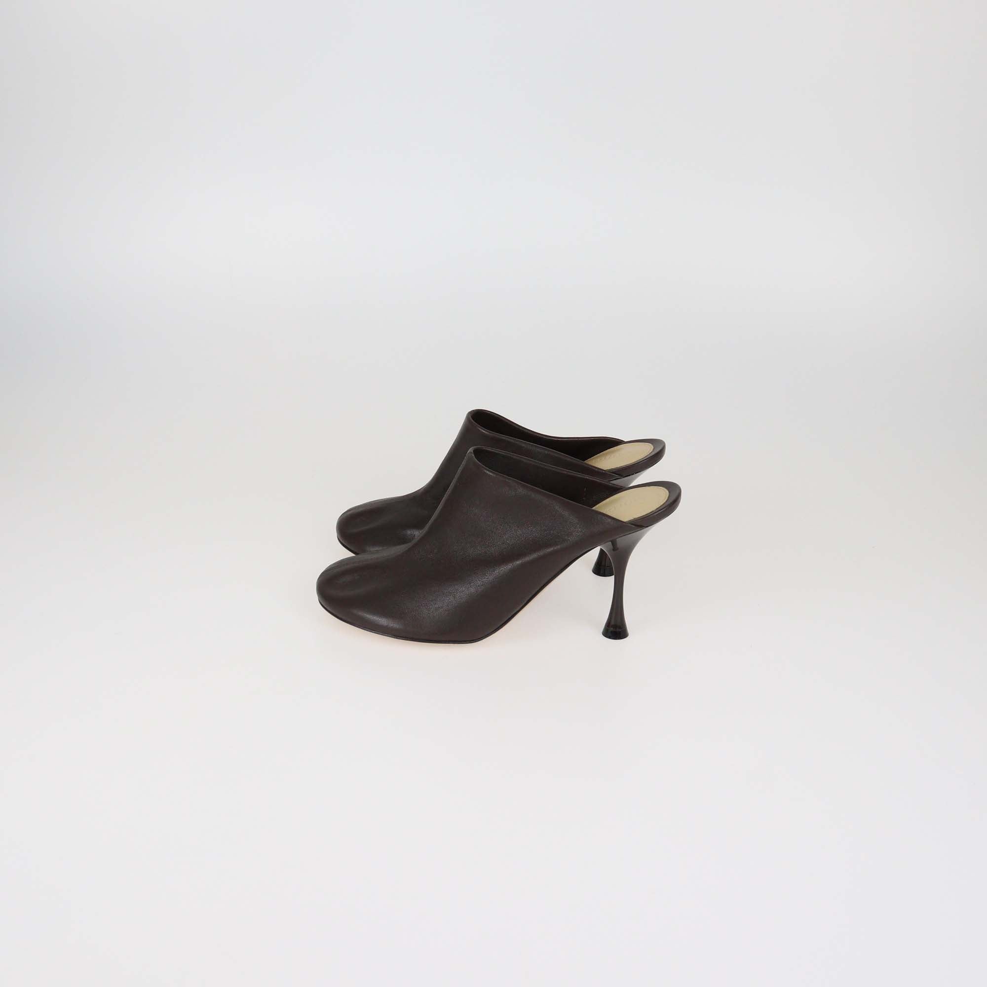 Bottega Veneta Brown Leather Dot Sock Mules