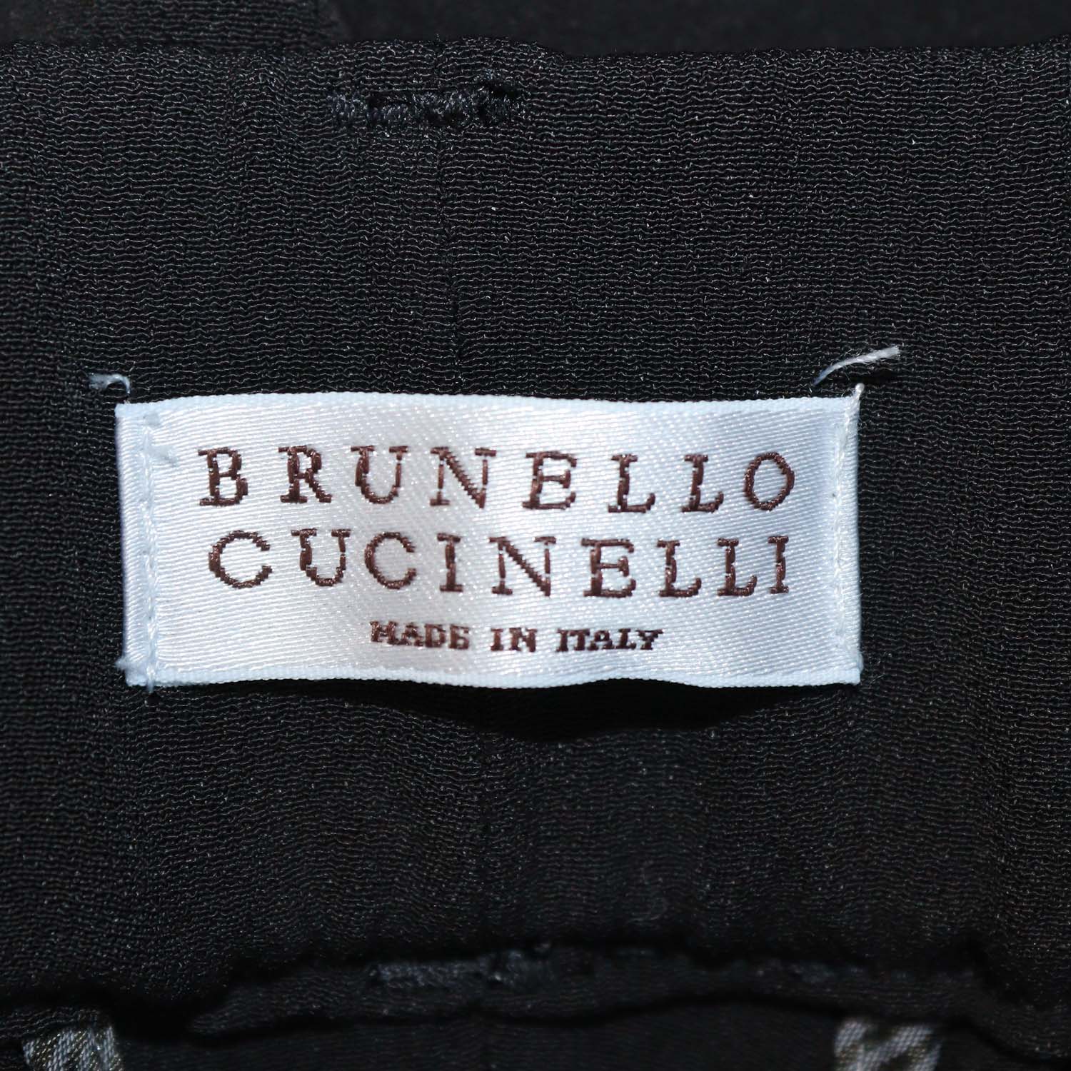 Brunello Cucinelli Black Silk Blend Straight Leg Pants