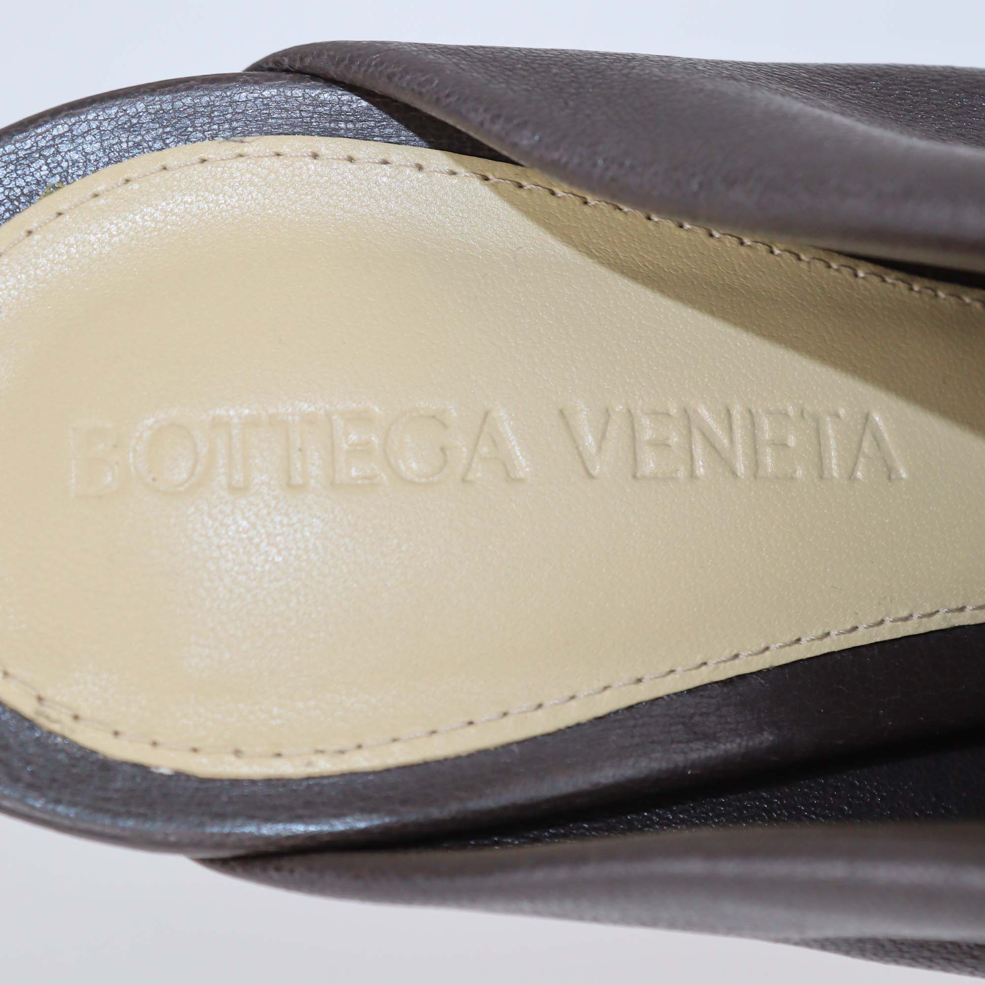 Bottega Veneta Brown Leather Dot Sock Mules