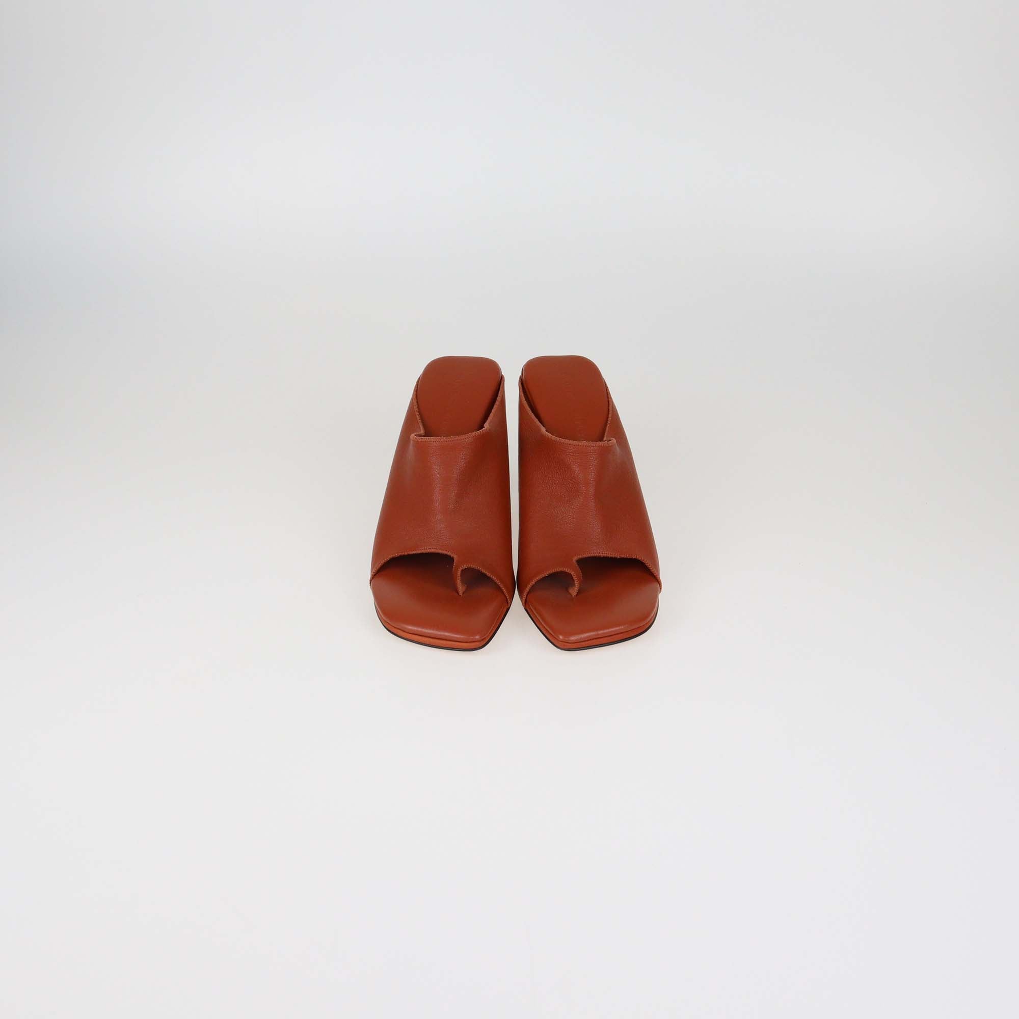 Bottega Veneta Brick Leather Thong Slide Sandals