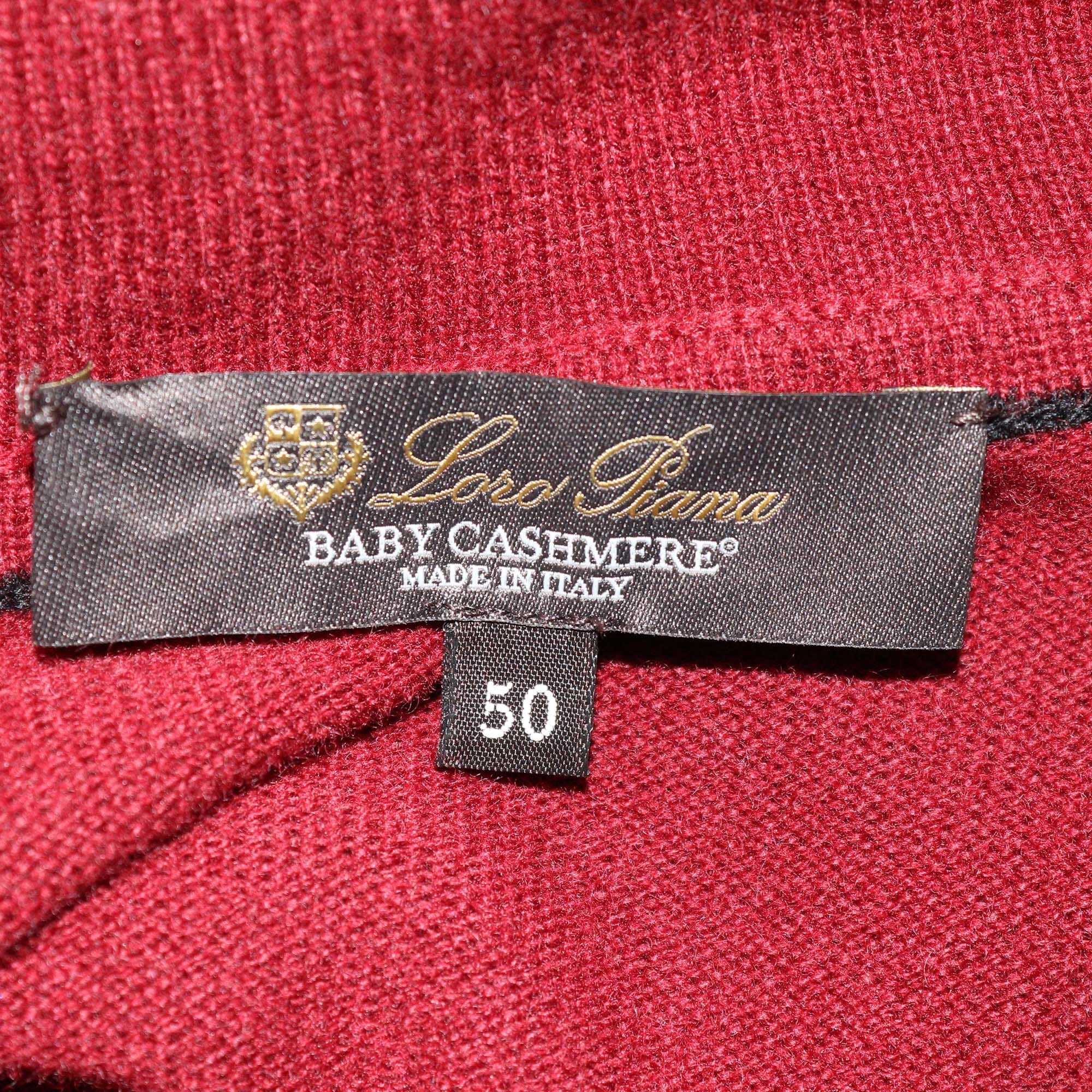 Loro Piana Maroon Baby Cashmere Knit Zip-Up Hoodie Womens Loro Piana