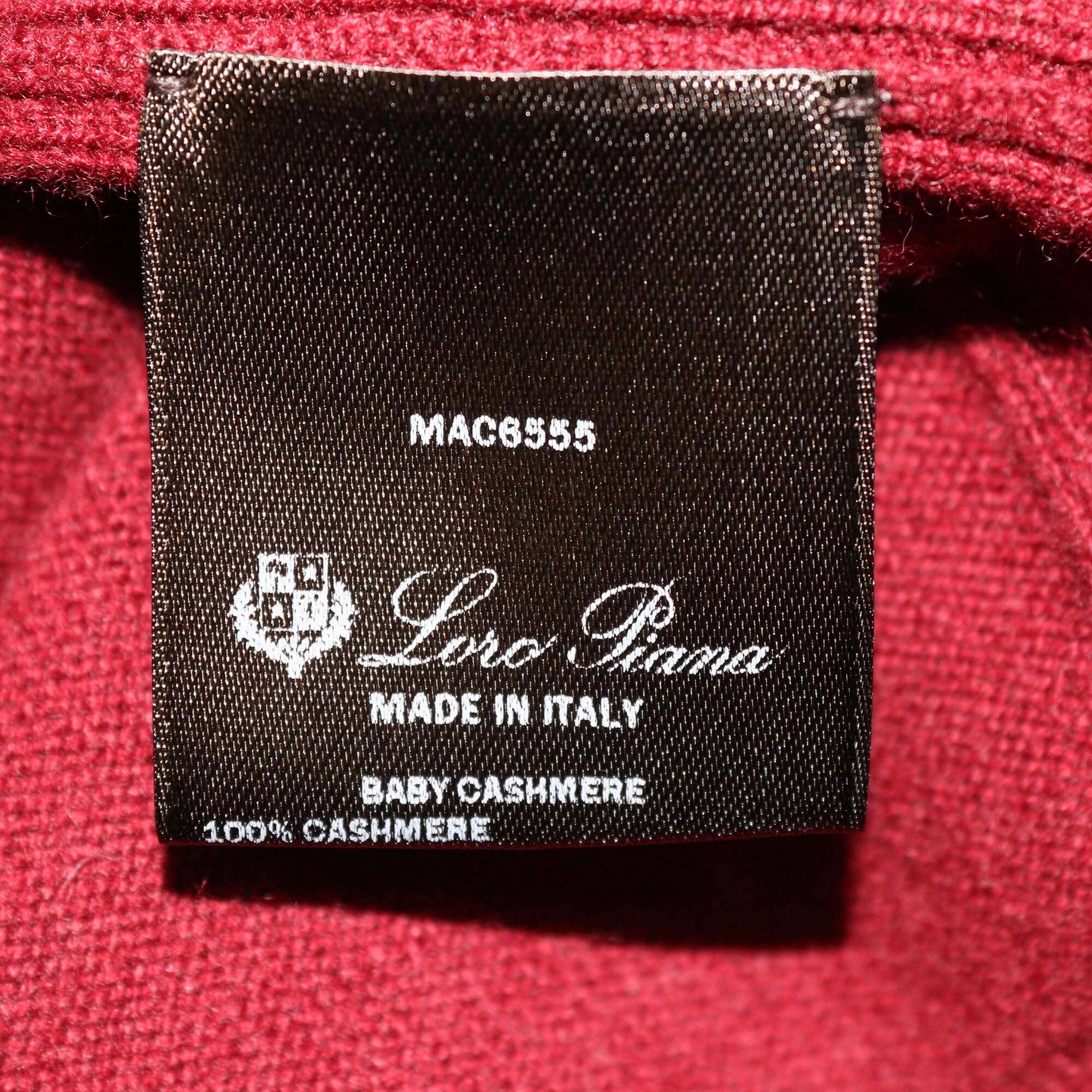 Loro Piana Maroon Baby Cashmere Knit Zip-Up Hoodie Womens Loro Piana