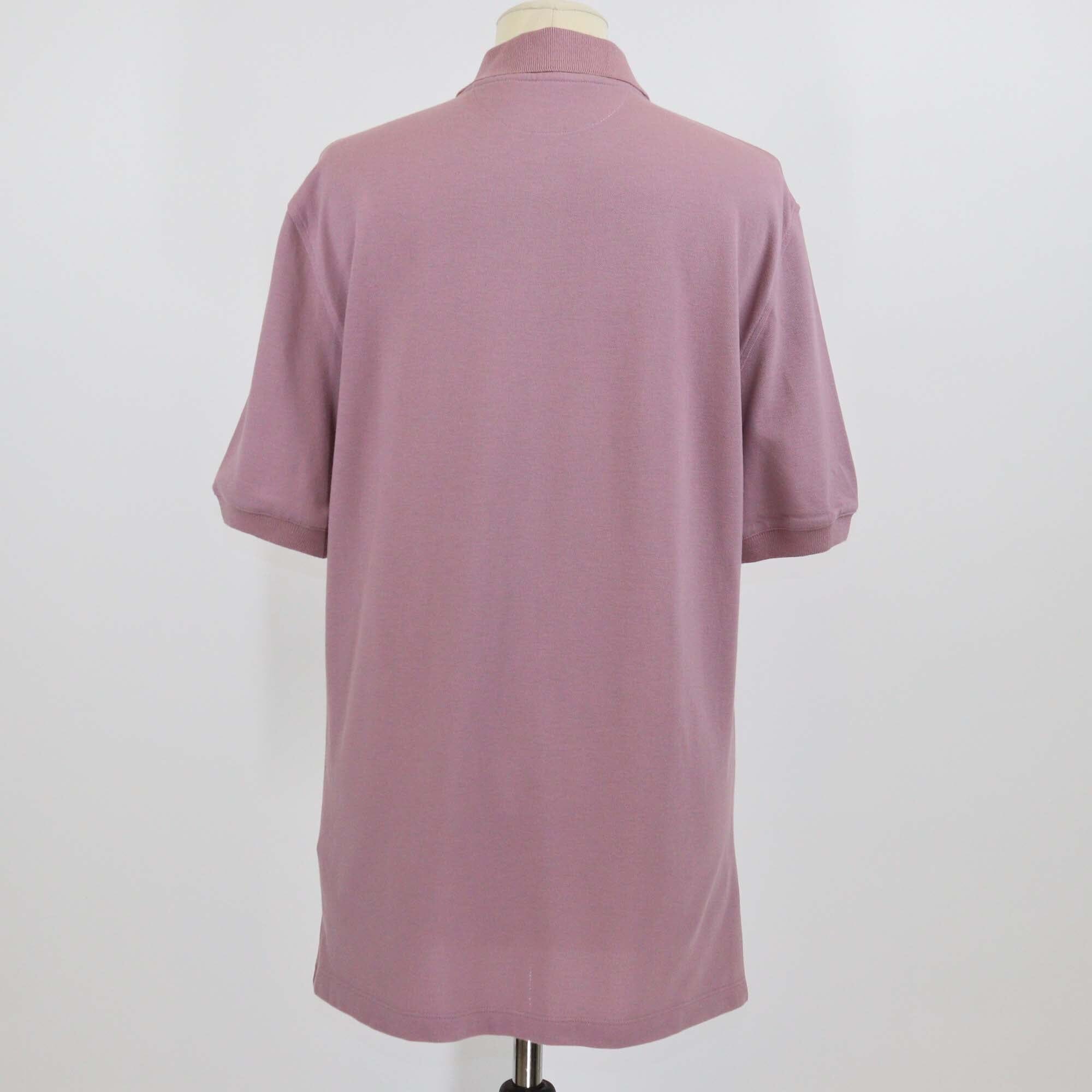 Brunello Cucinelli Old Rose Cotton Short Sleeve Polo Shirt Mens Brunello Cucinelli