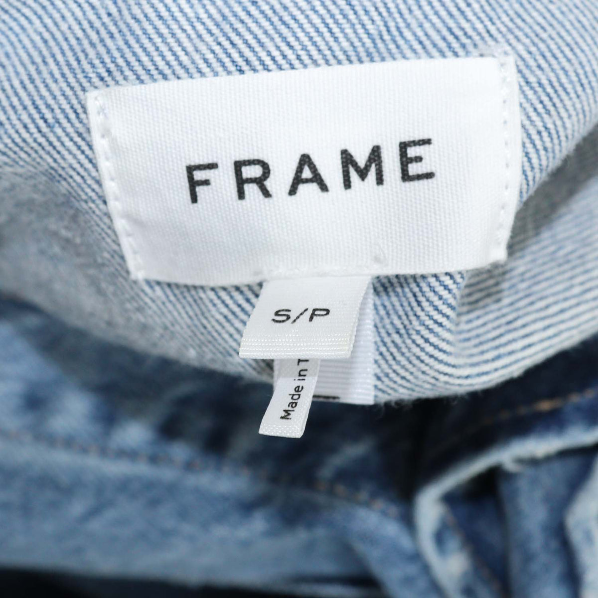 Frame Blue Denim Distressed Jacket