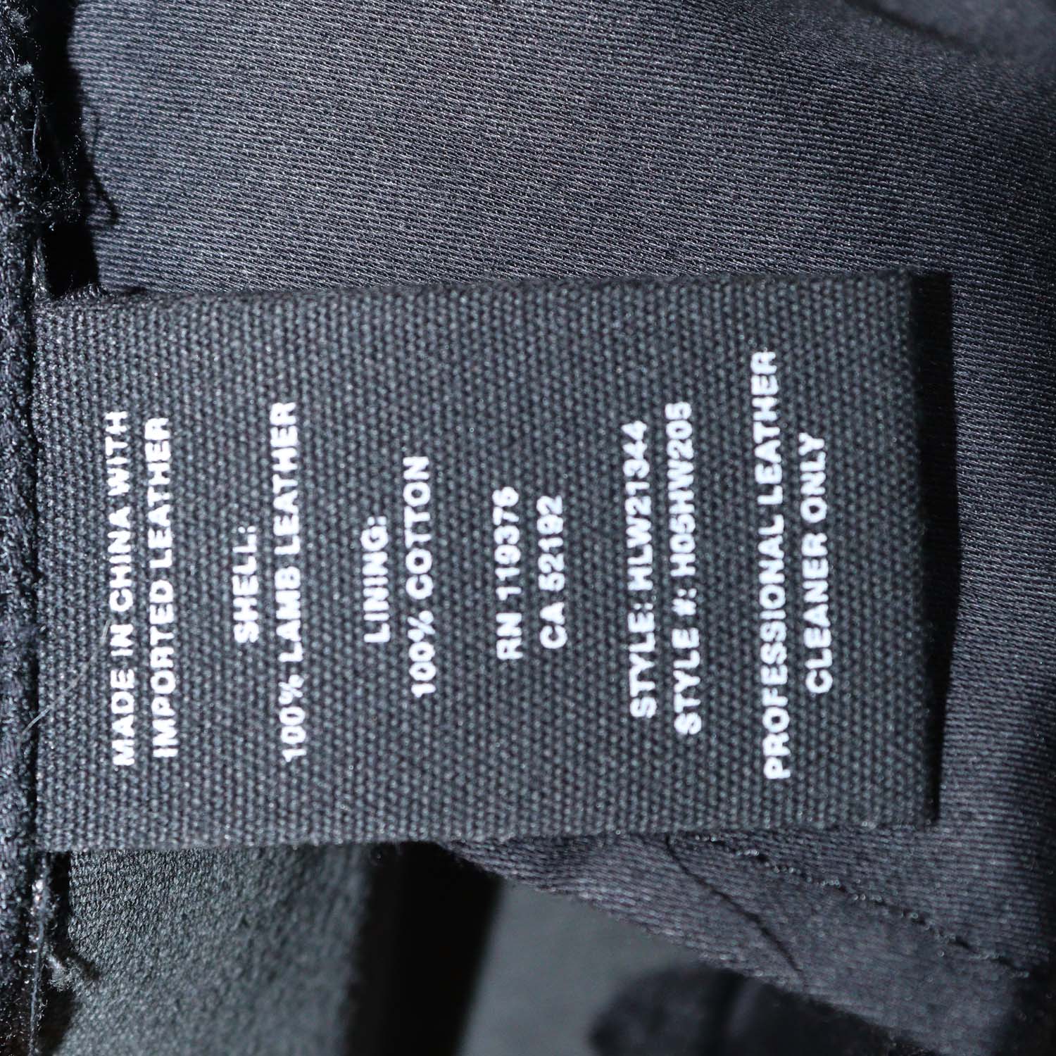 Helmut Lang Black Leather Straight Leg Pants
