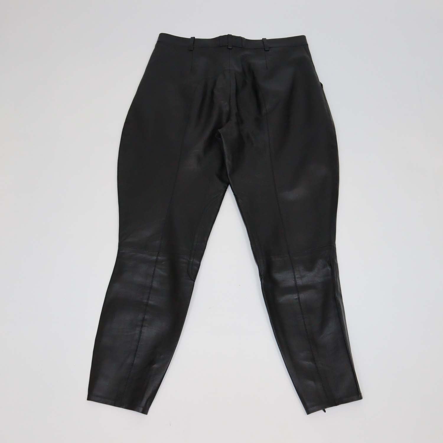 Ralph Lauren Black Leather Skinny Leg Pants