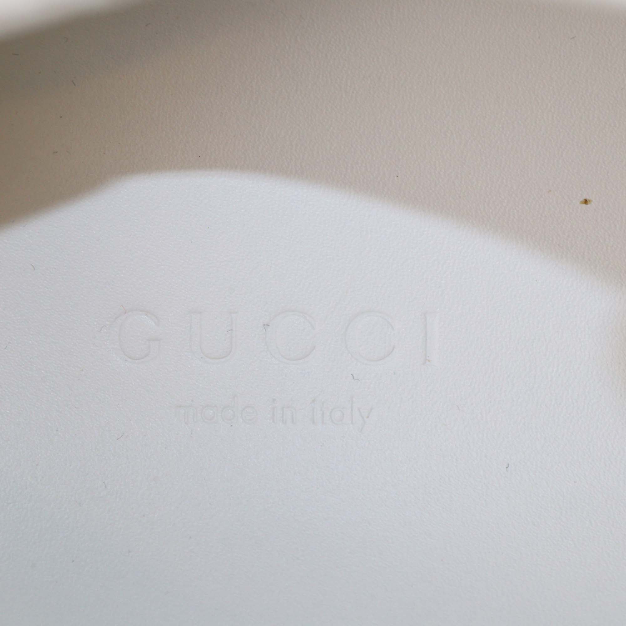 Gucci White Leather Ace Web Star Low Top Sneakers