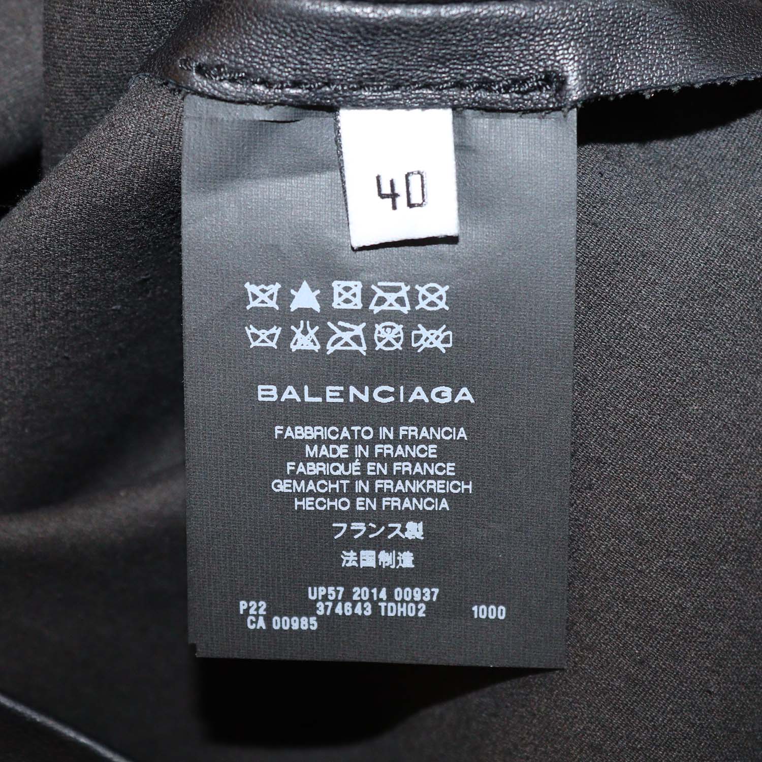 Balenciaga Black Leather Skinny Pants