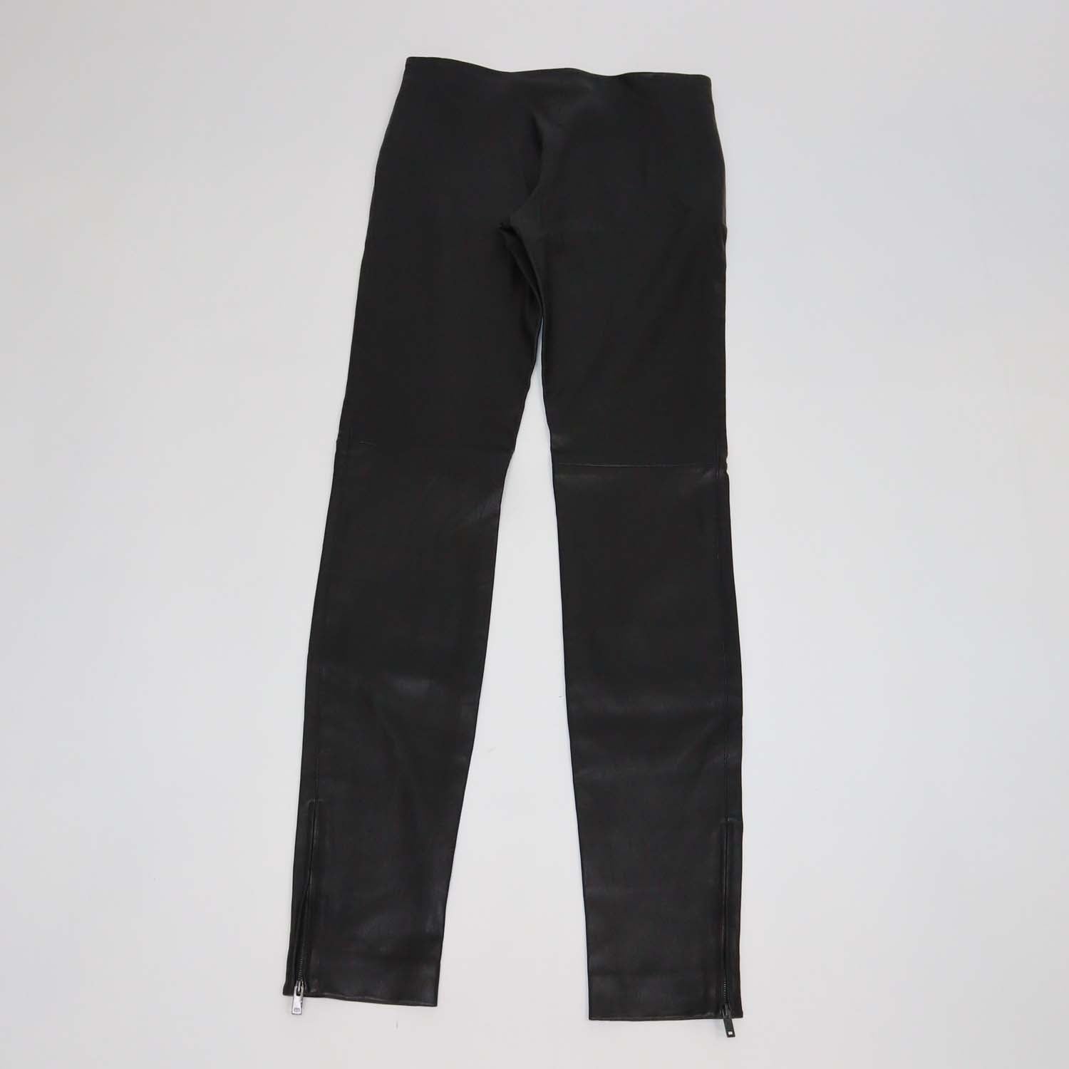 Maison Margiela Black Leather Skinny Leg Pants