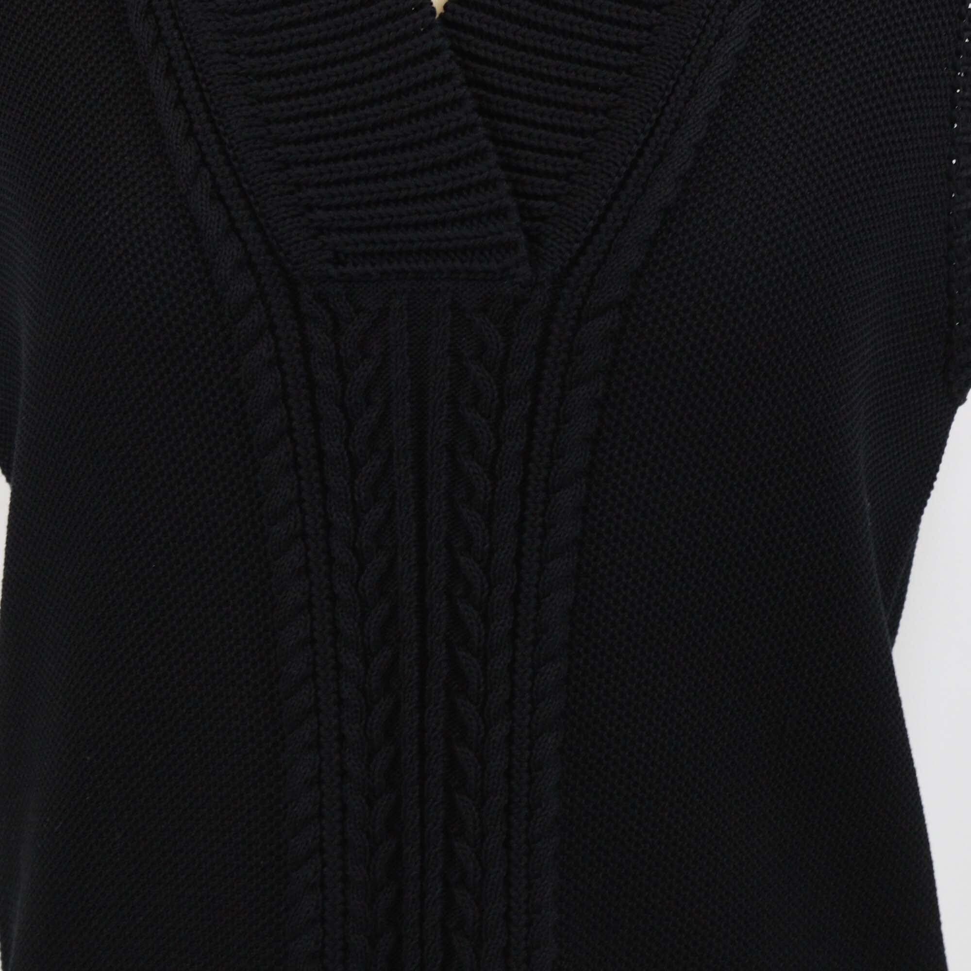 Hermes Black Cotton Knit Sleeveless Top Womens Hermes