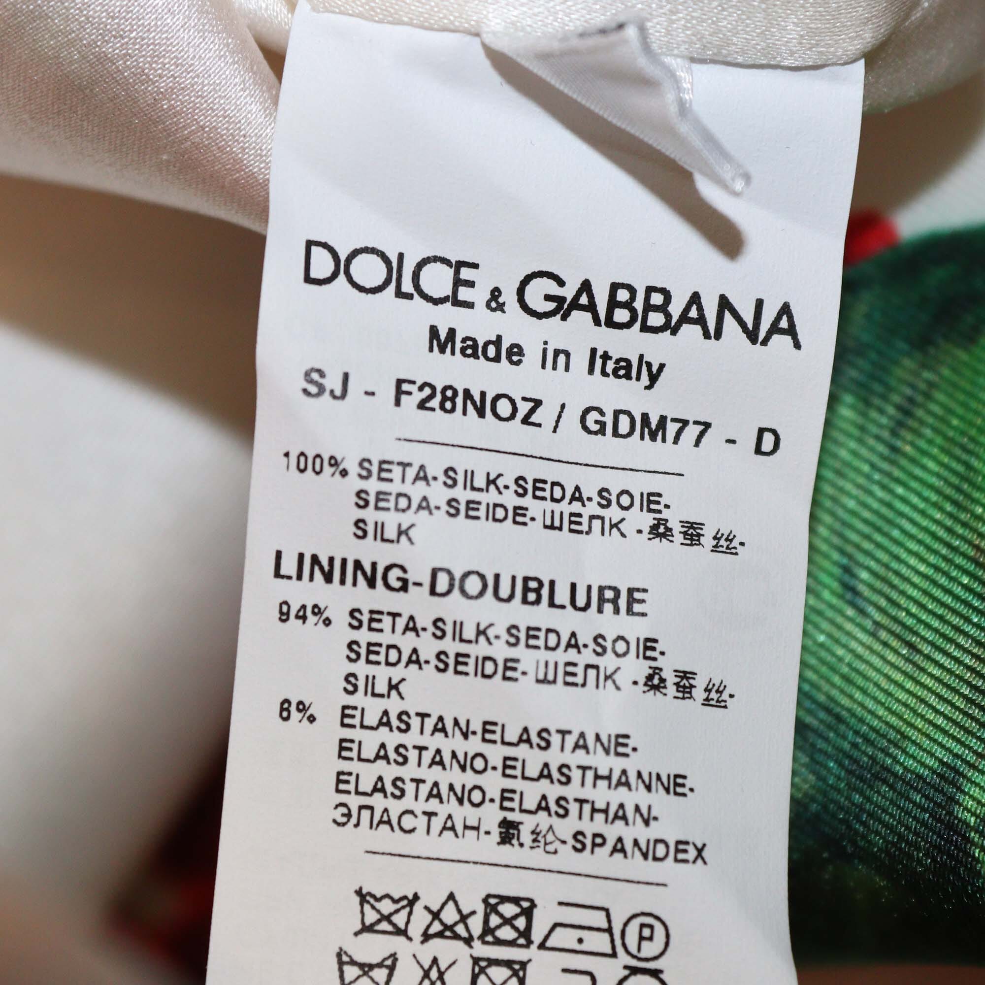 Dolce & Gabbana Floral Printed Silk Breasted Blazer Womens Dolce & Gabbana