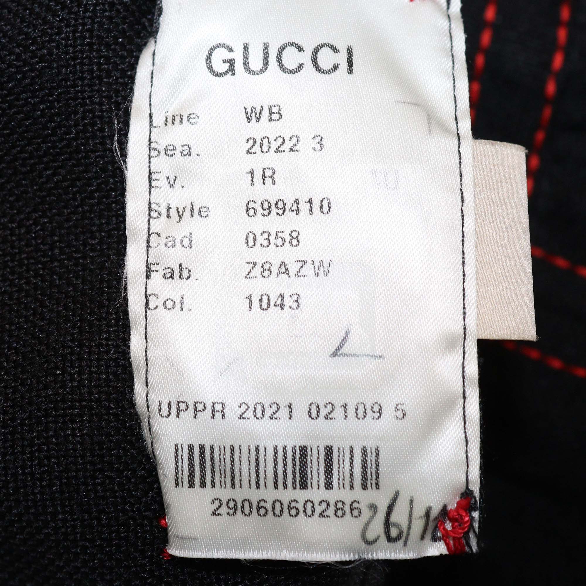 Gucci Black Canvas Hollywood Baby Belted Skirt