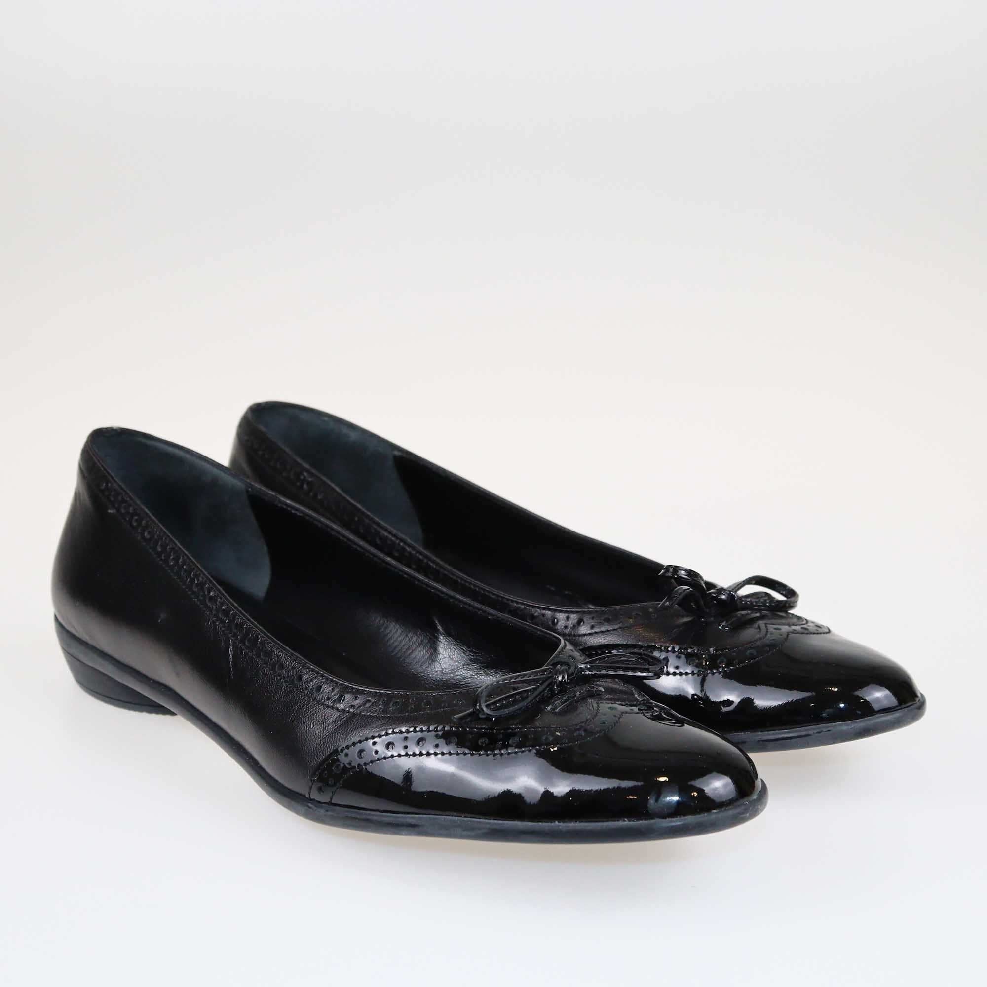Salvatore Ferragamo Black Bow Ballet Flats Shoes Salvatore Ferragamo